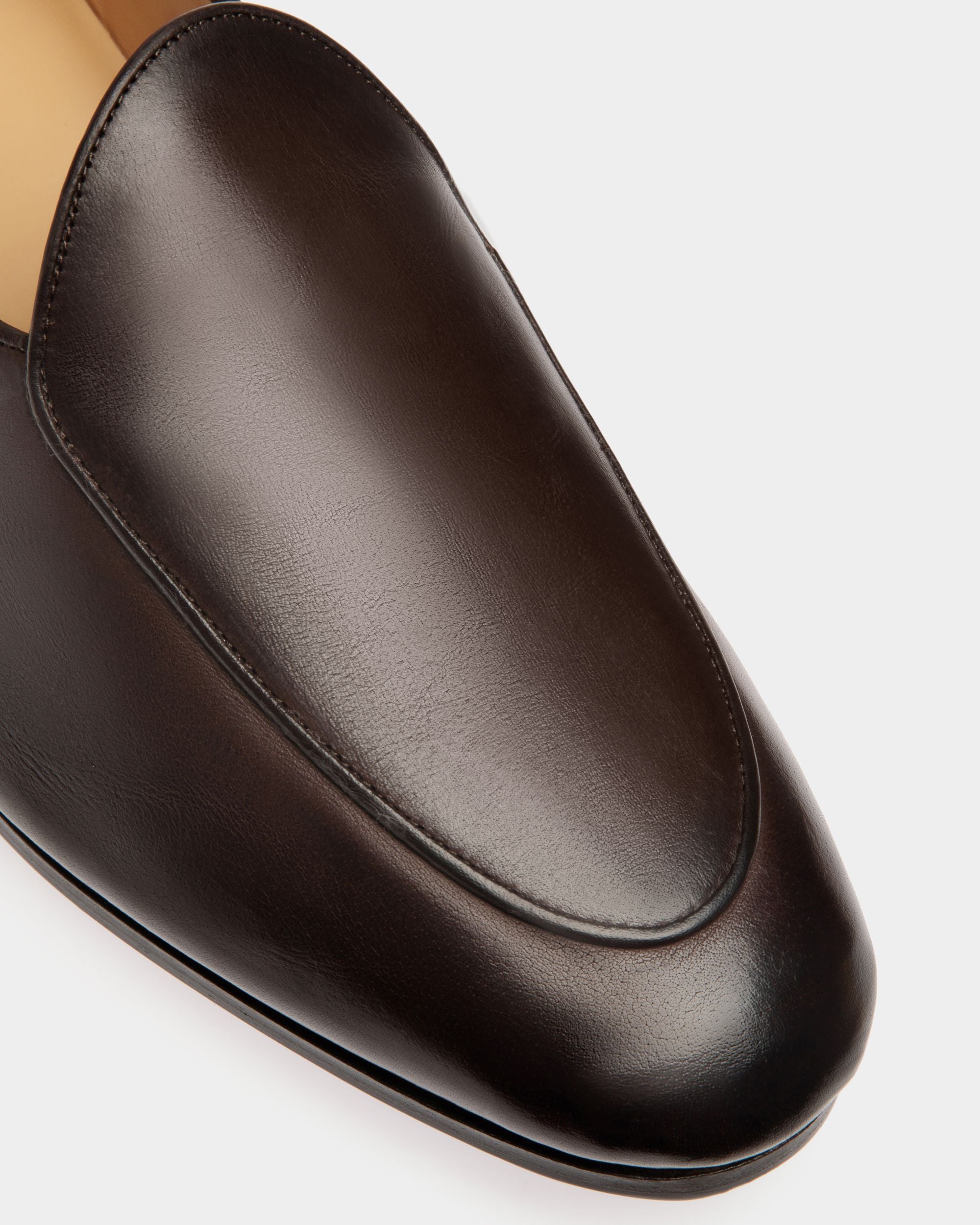 Mocassin Plume En Cuir Ébène - Homme - Bally - 05