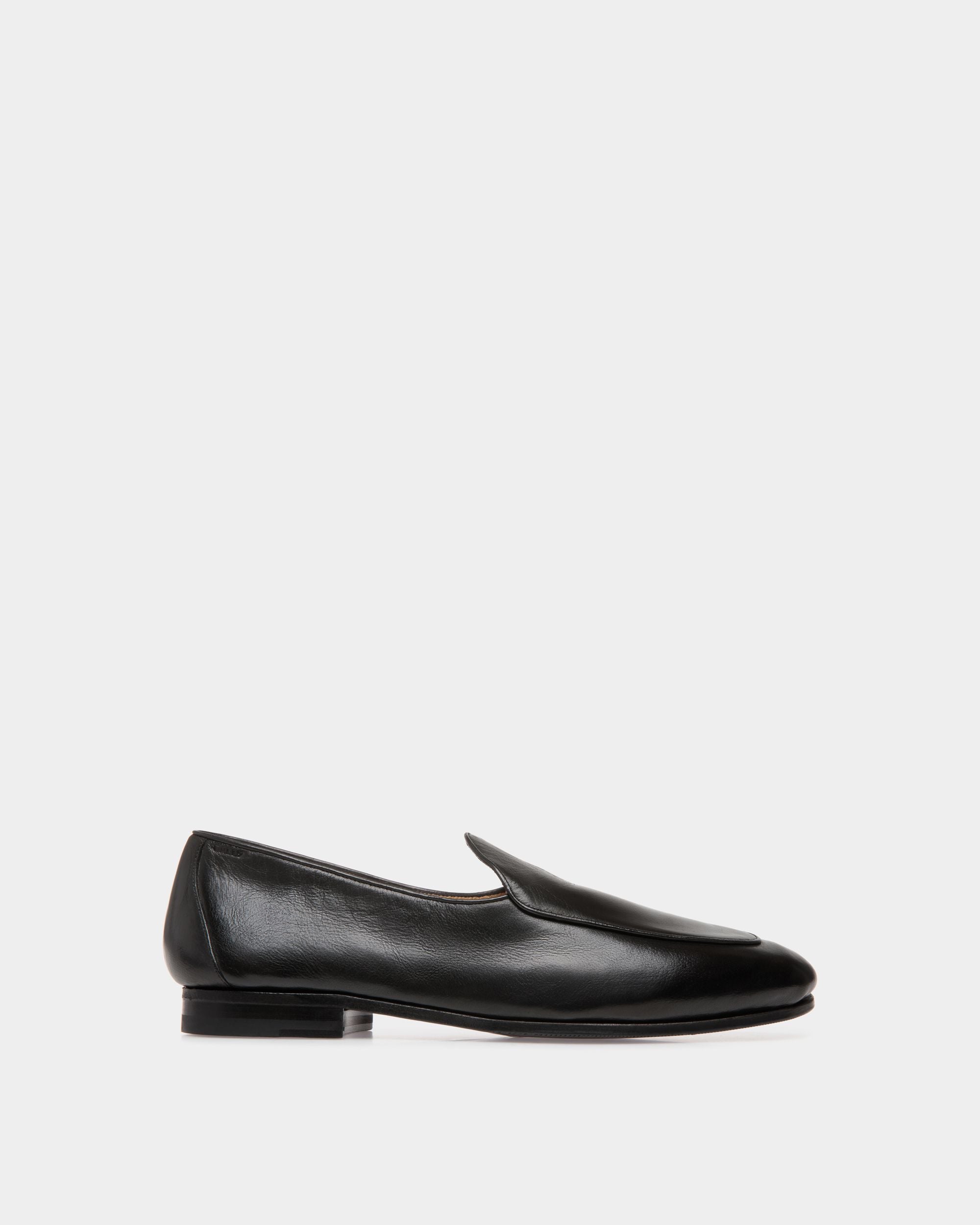 Plume Loafer In Black Leather - Homme - Bally - 01