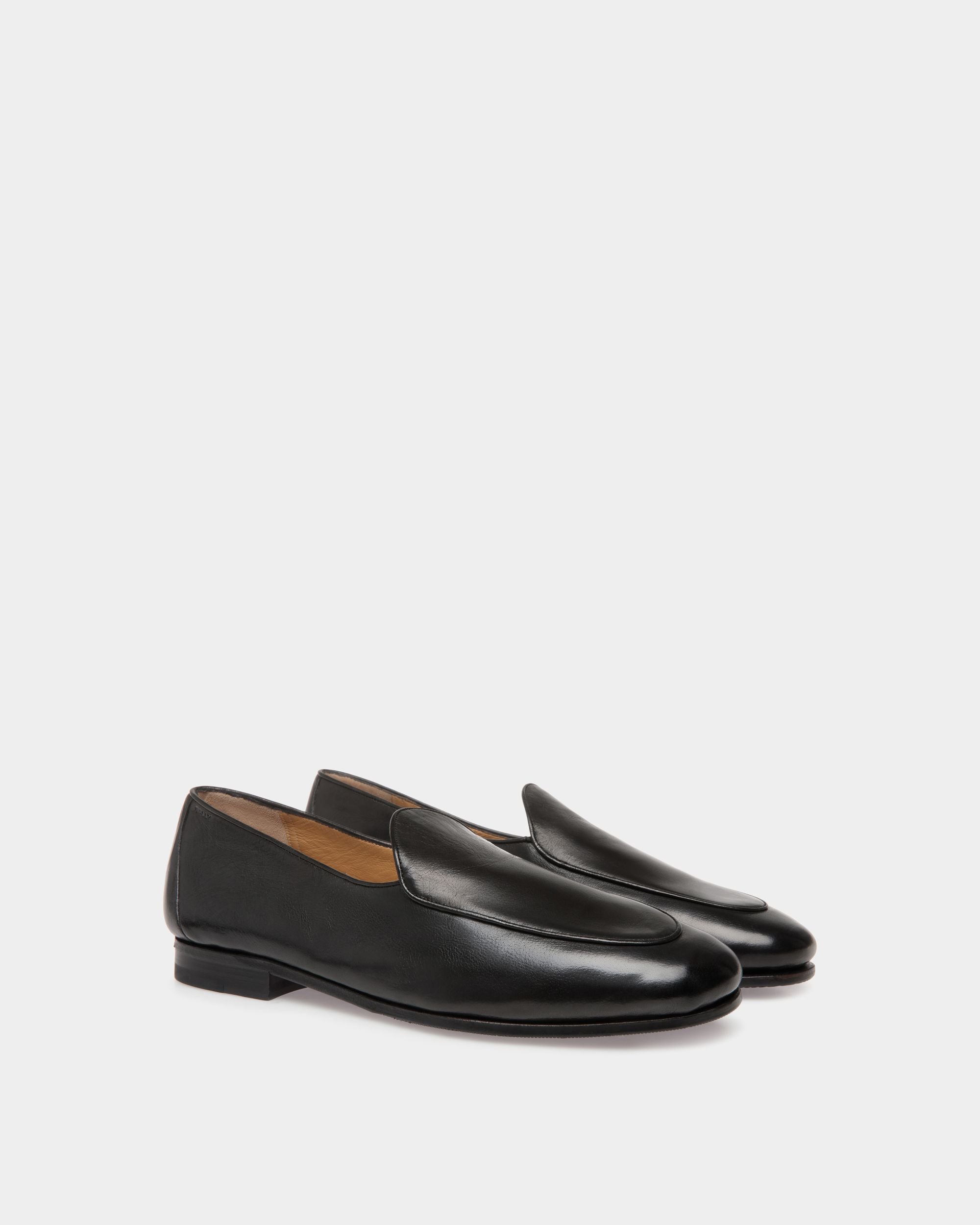 Plume Loafer In Black Leather - Homme - Bally - 02