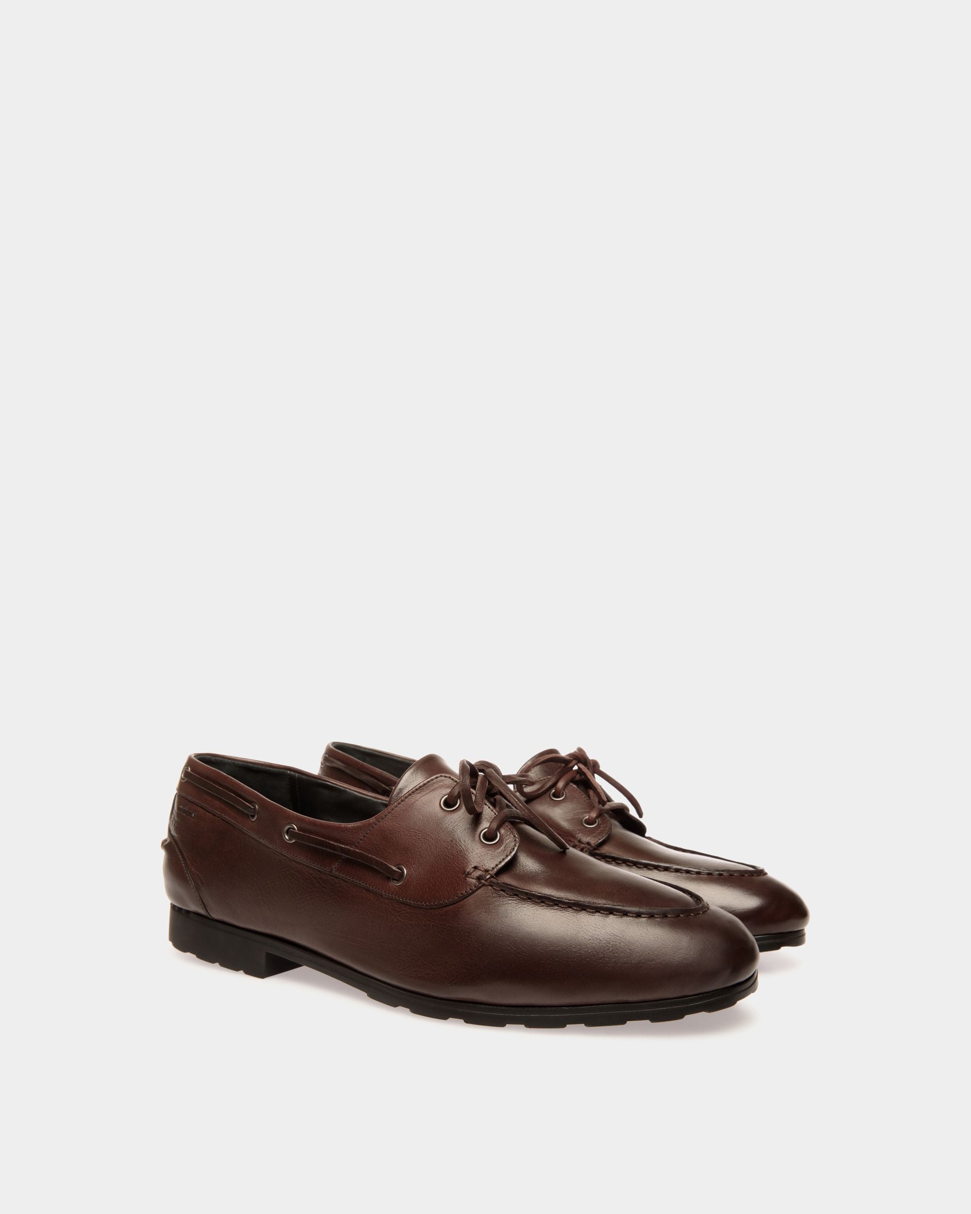 Mocassin Plume En Cuir Ebano - Homme - Bally - 02