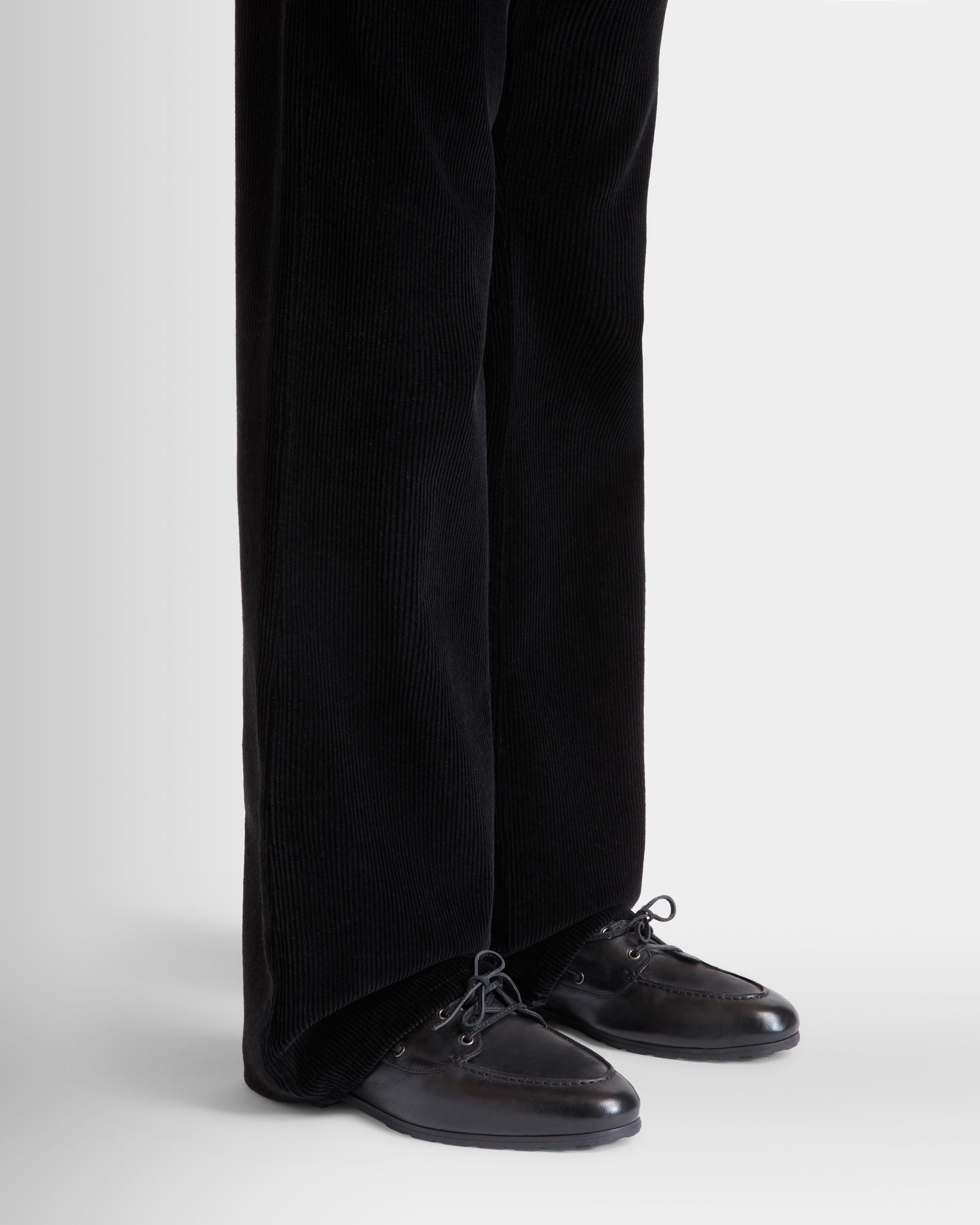 Mocassin Plume En Cuir Noir - Homme - Bally - 02