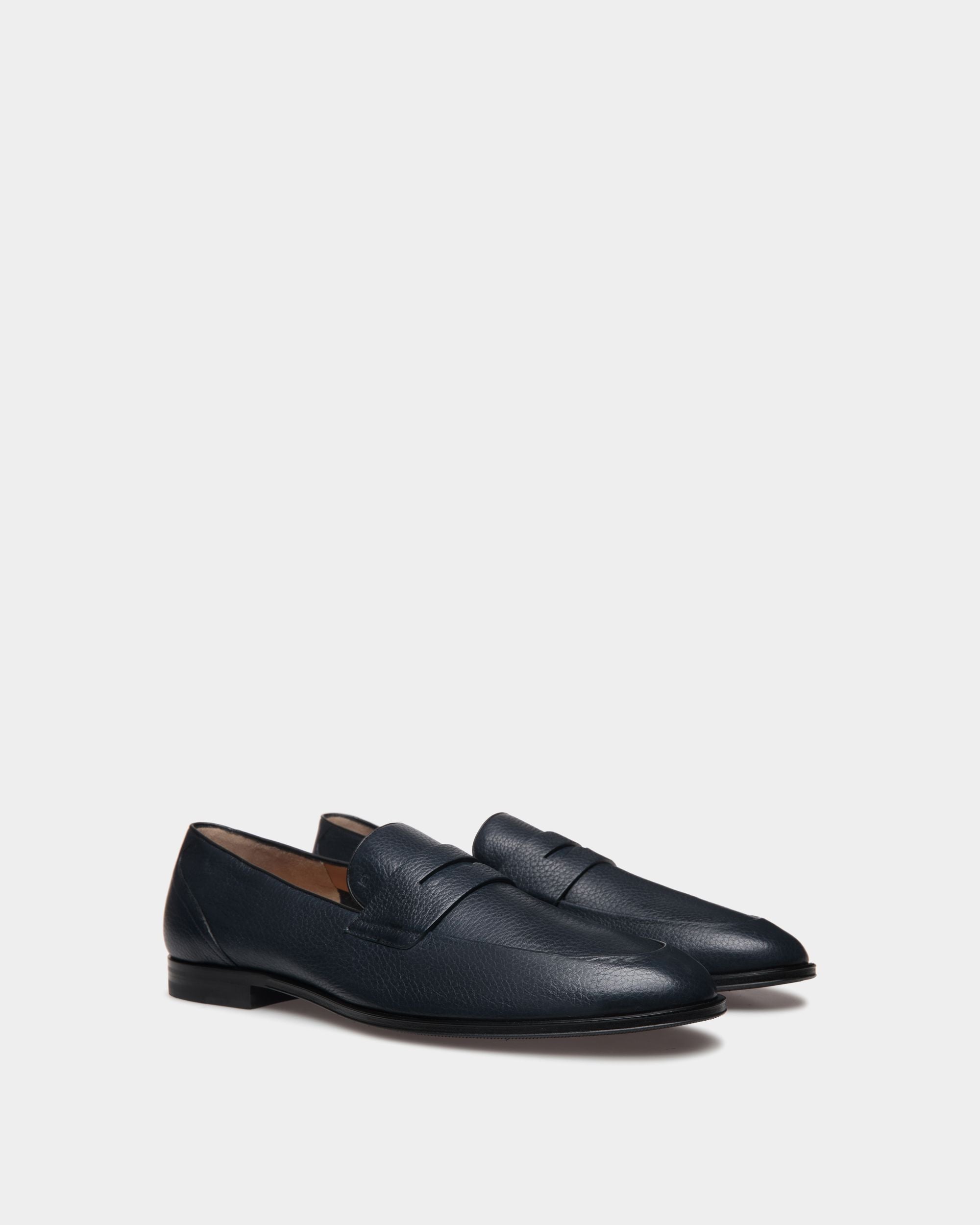 Mocassin Westminster En Cuir De Cerf Navy Blue - Homme - Bally - 03