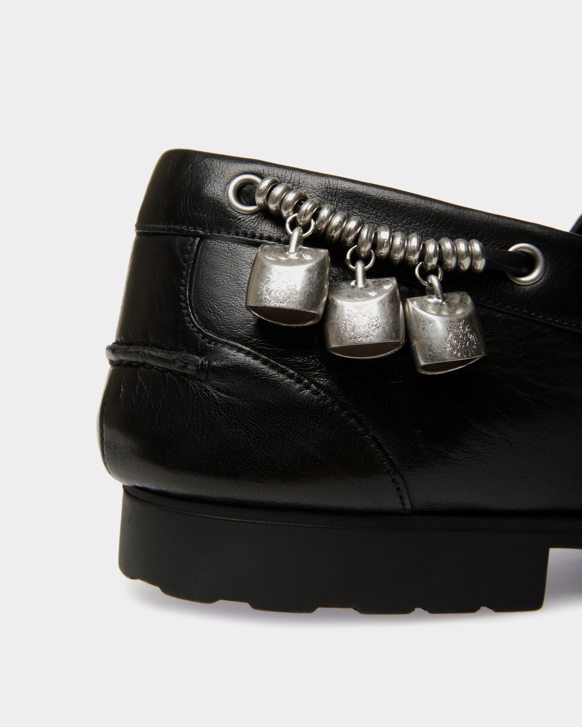 Mocassin Plume En Cuir Noir - Homme - Bally - 05