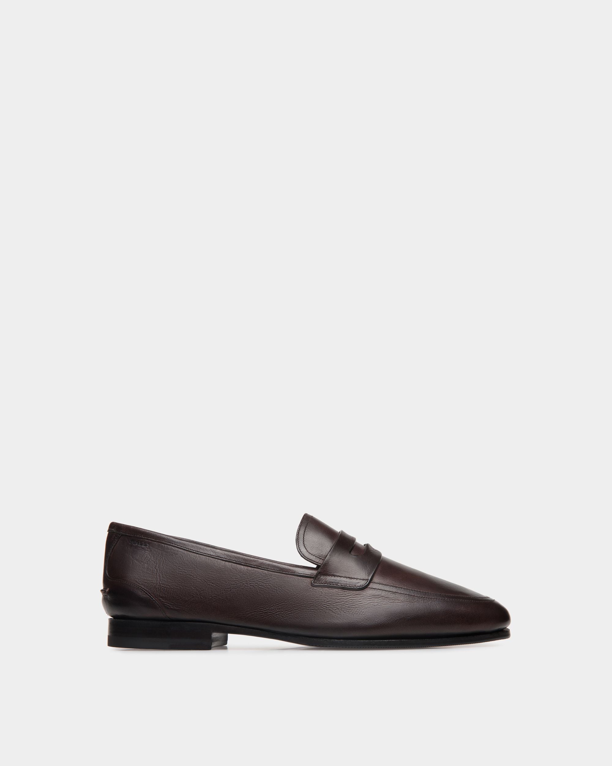 Mocassin Plume En Cuir Ebano - Homme - Bally - 01