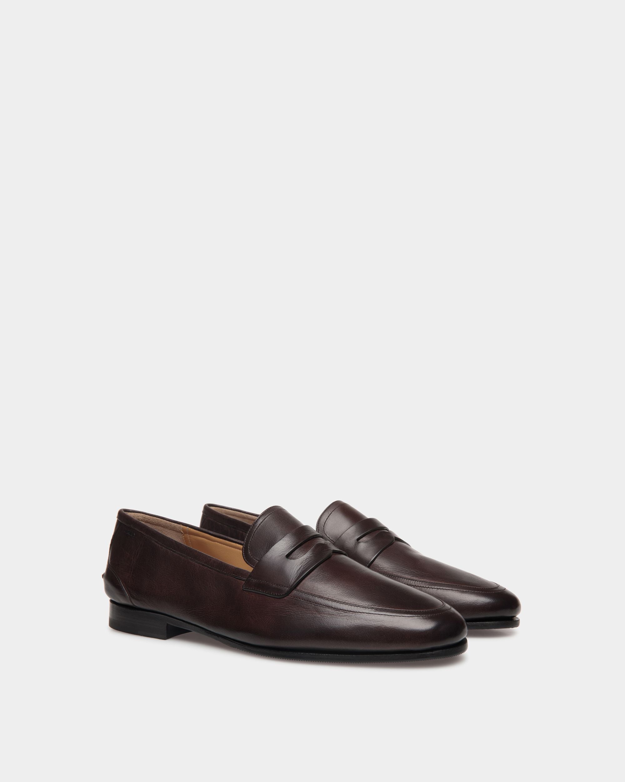 Mocassin Plume En Cuir Ebano - Homme - Bally - 03