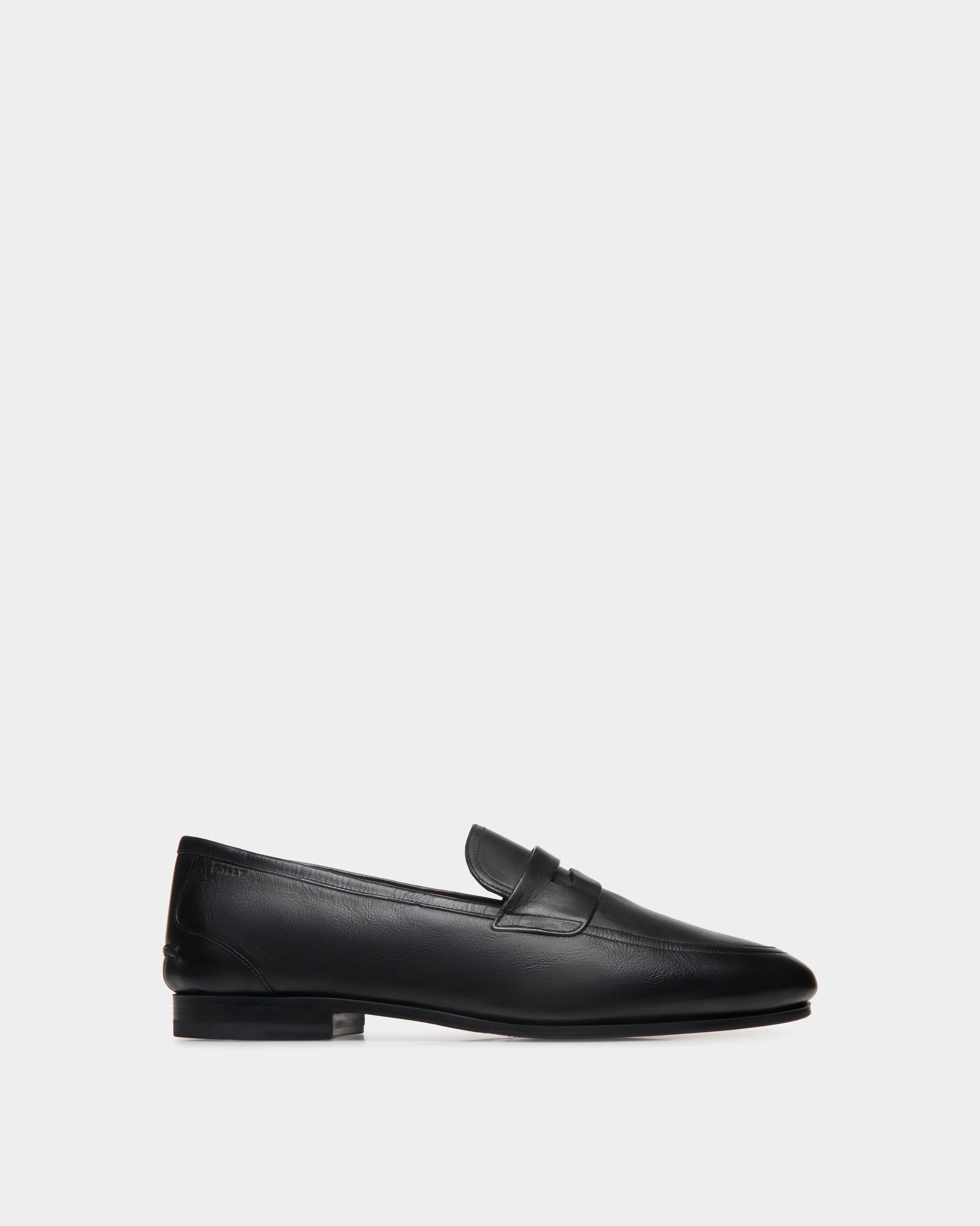 Mocassin Plume En Cuir Noir - Homme - Bally - 01