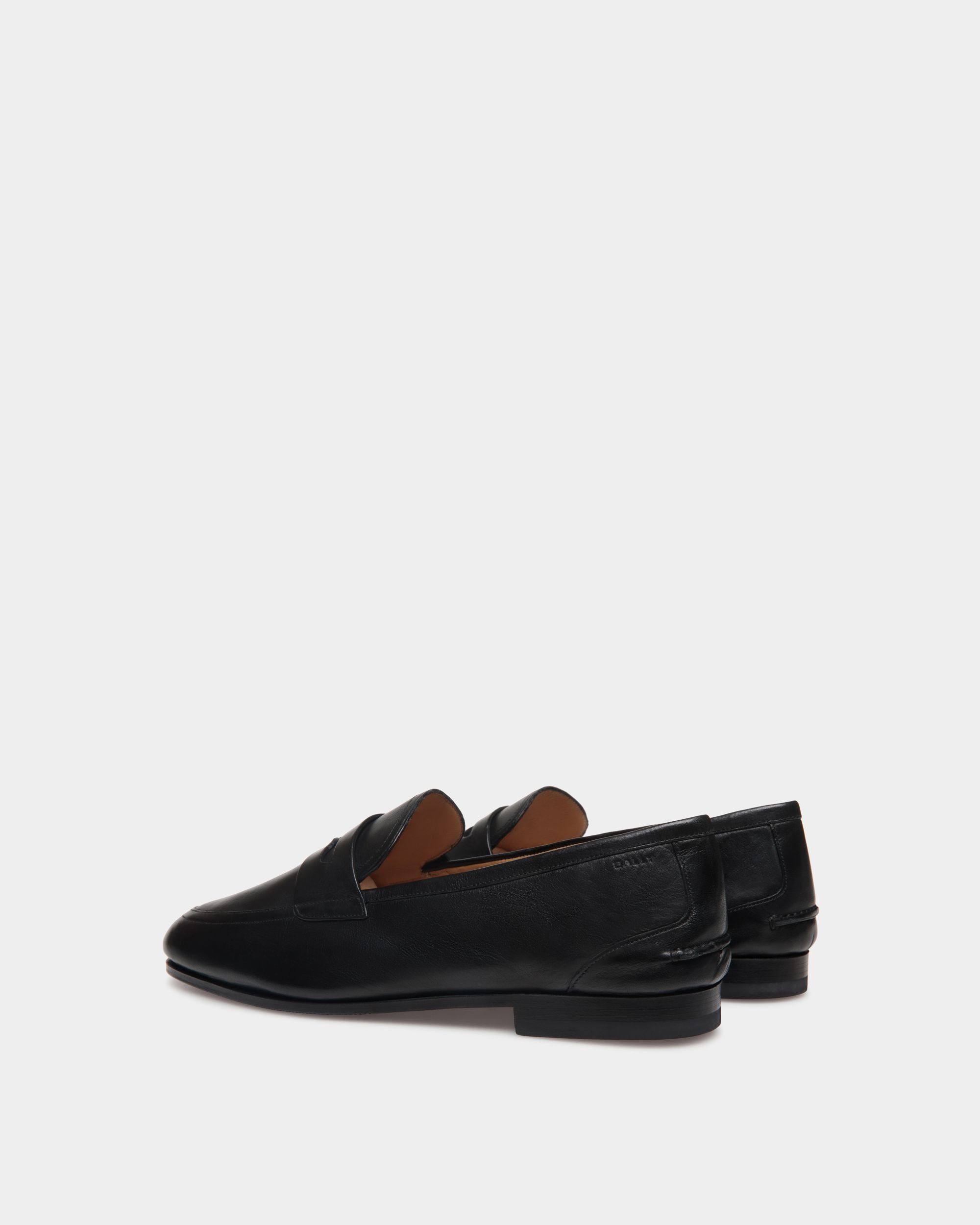Mocassin Plume En Cuir Noir - Homme - Bally - 03