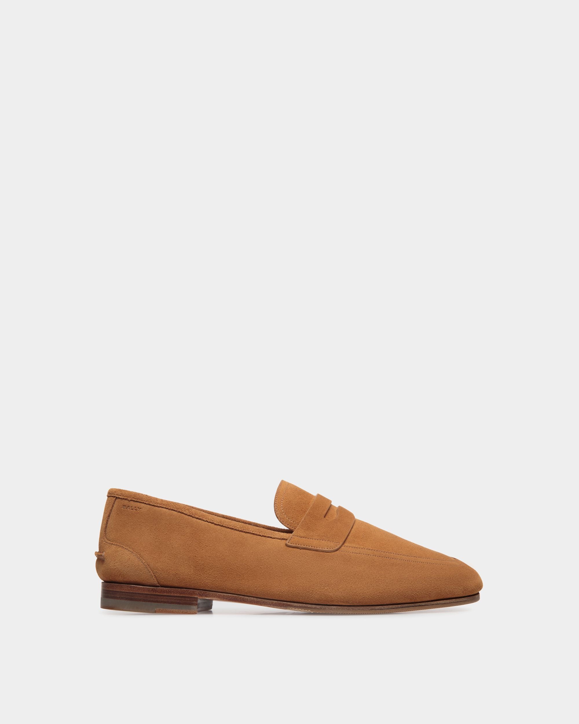 Mocassin Plume En Daim Marron - Homme - Bally - 01