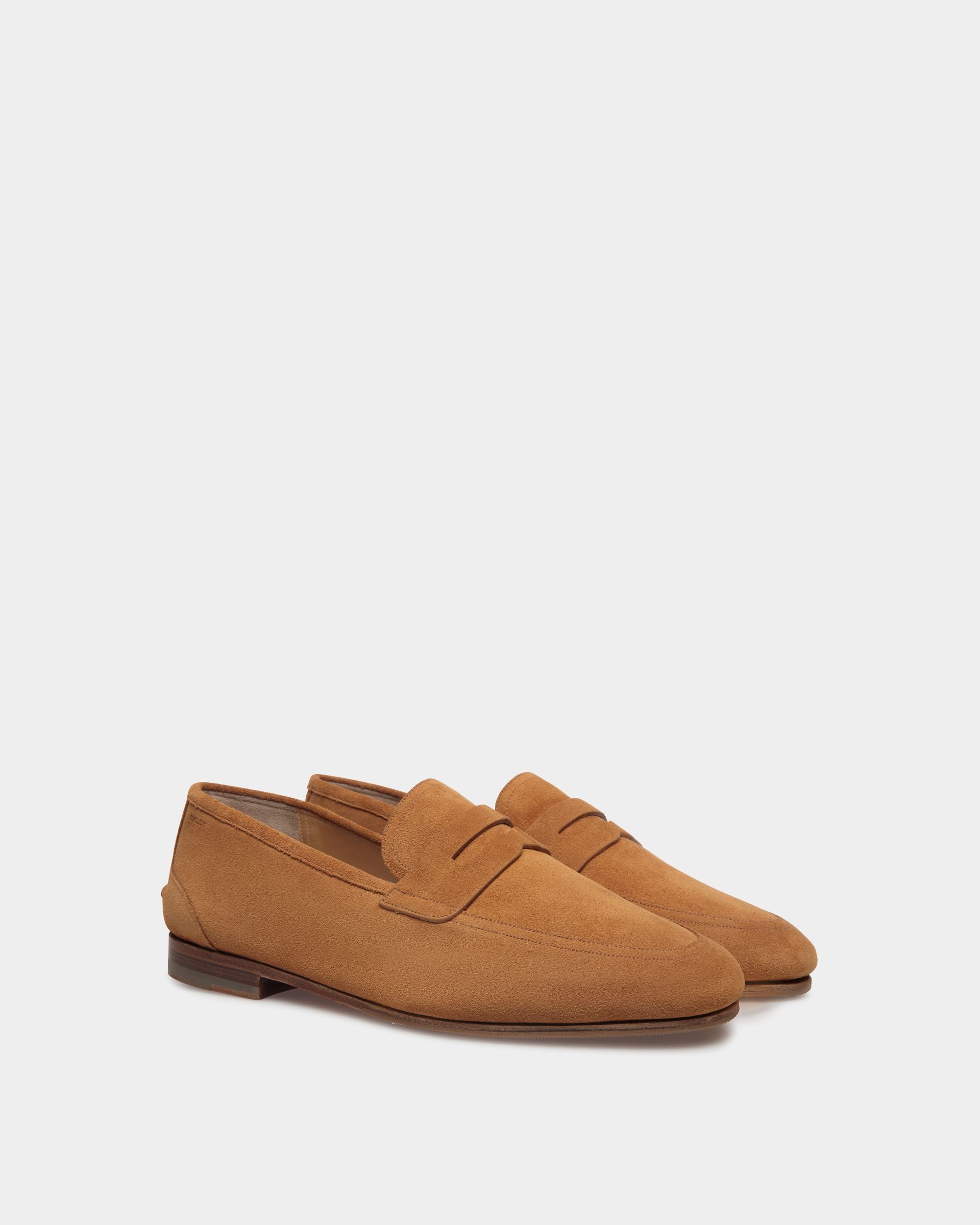 Mocassin Plume En Daim Marron - Homme - Bally - 03
