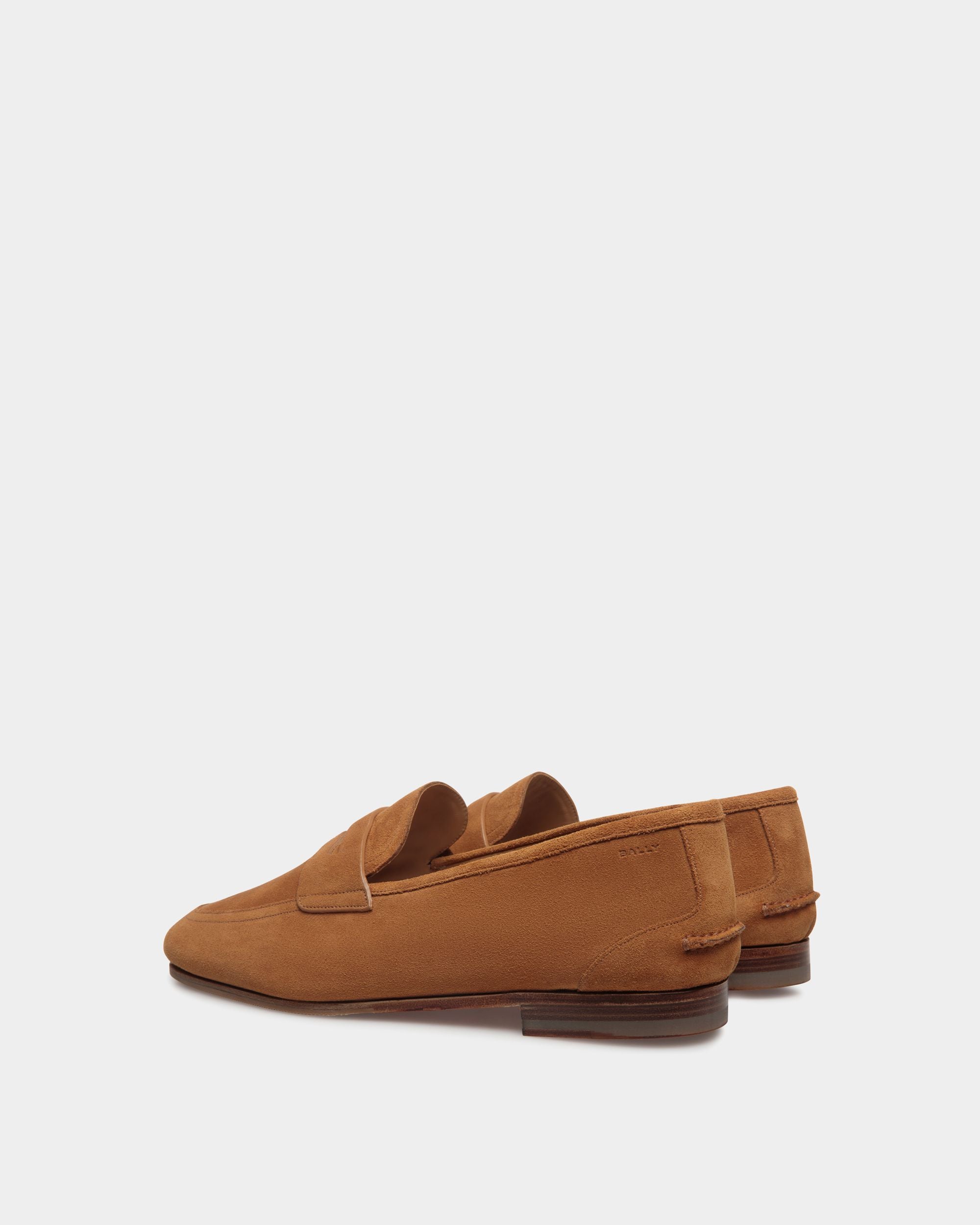 Mocassin Plume En Daim Marron - Homme - Bally - 04