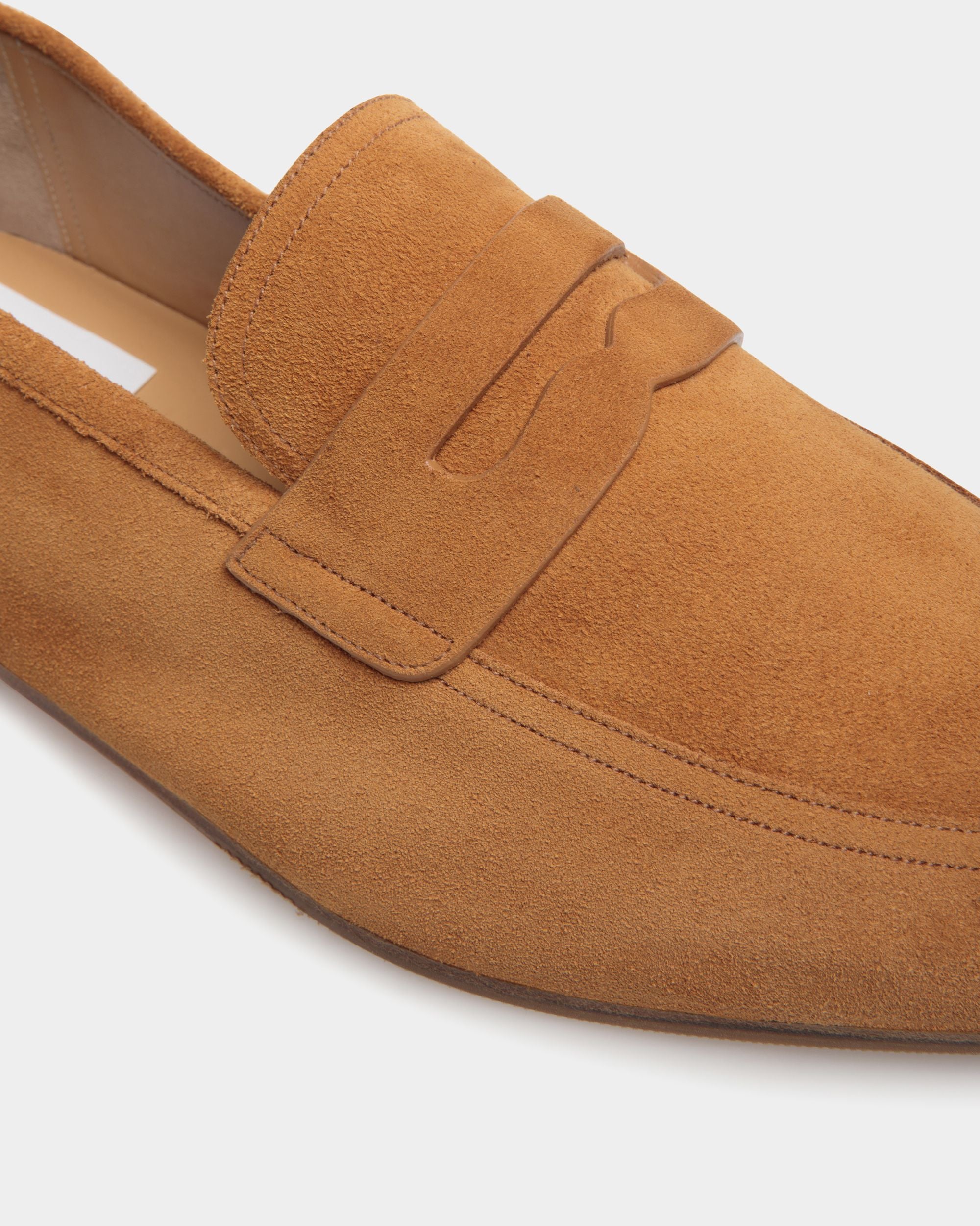 Mocassin Plume En Daim Marron - Homme - Bally - 06