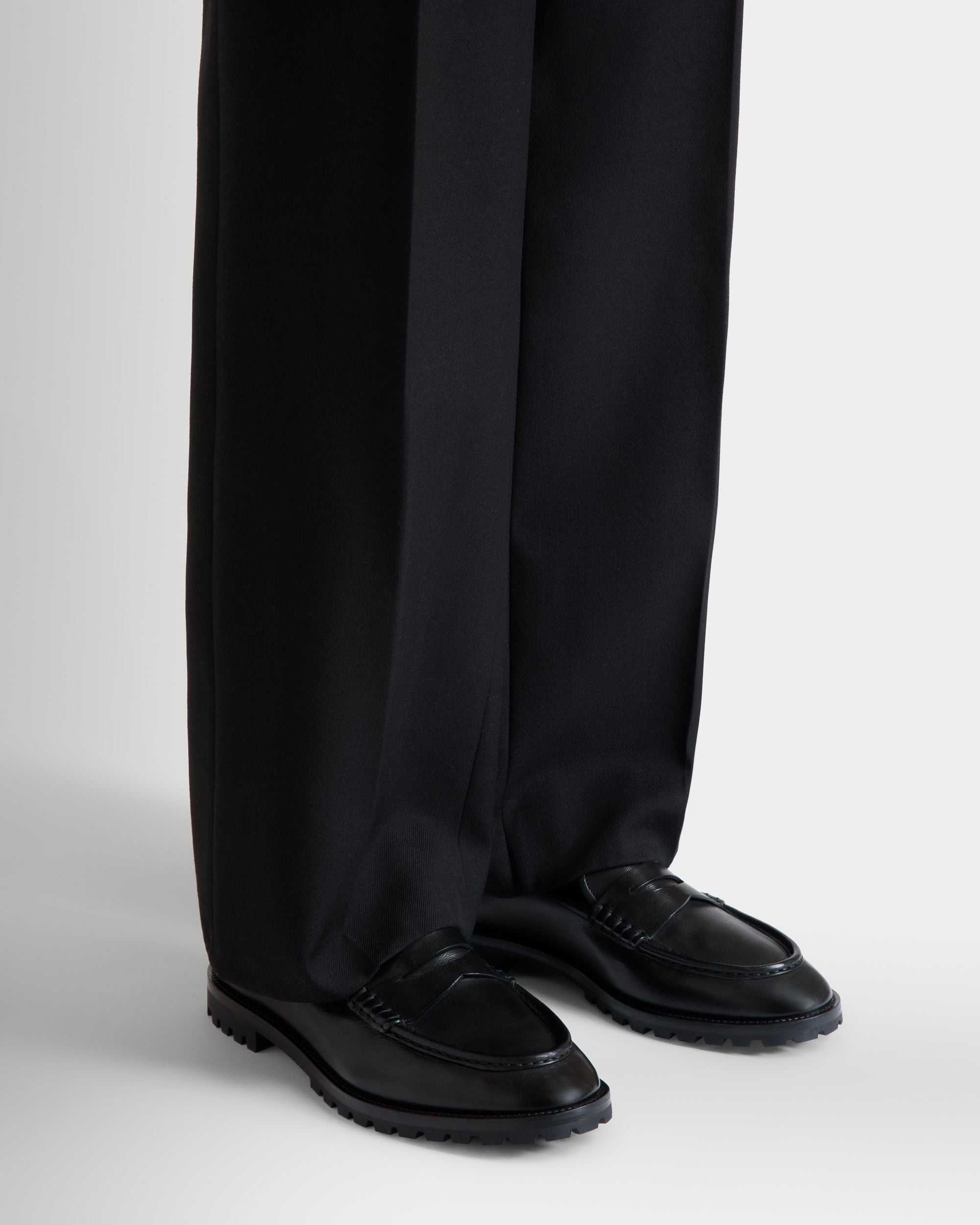 Mocassin Solaria En Cuir Noir - Homme - Bally - 02