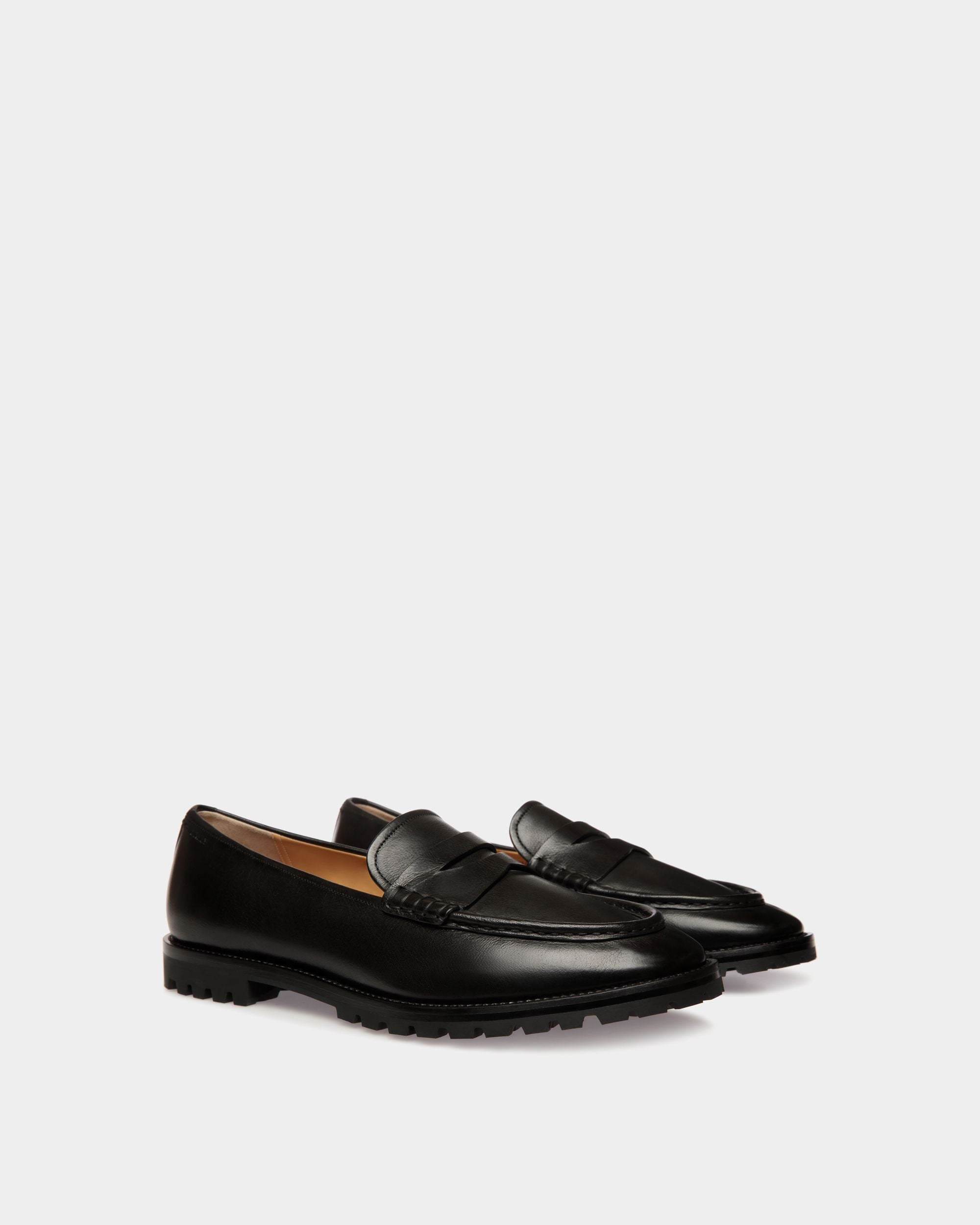 Mocassin Solaria En Cuir Noir - Homme - Bally - 03