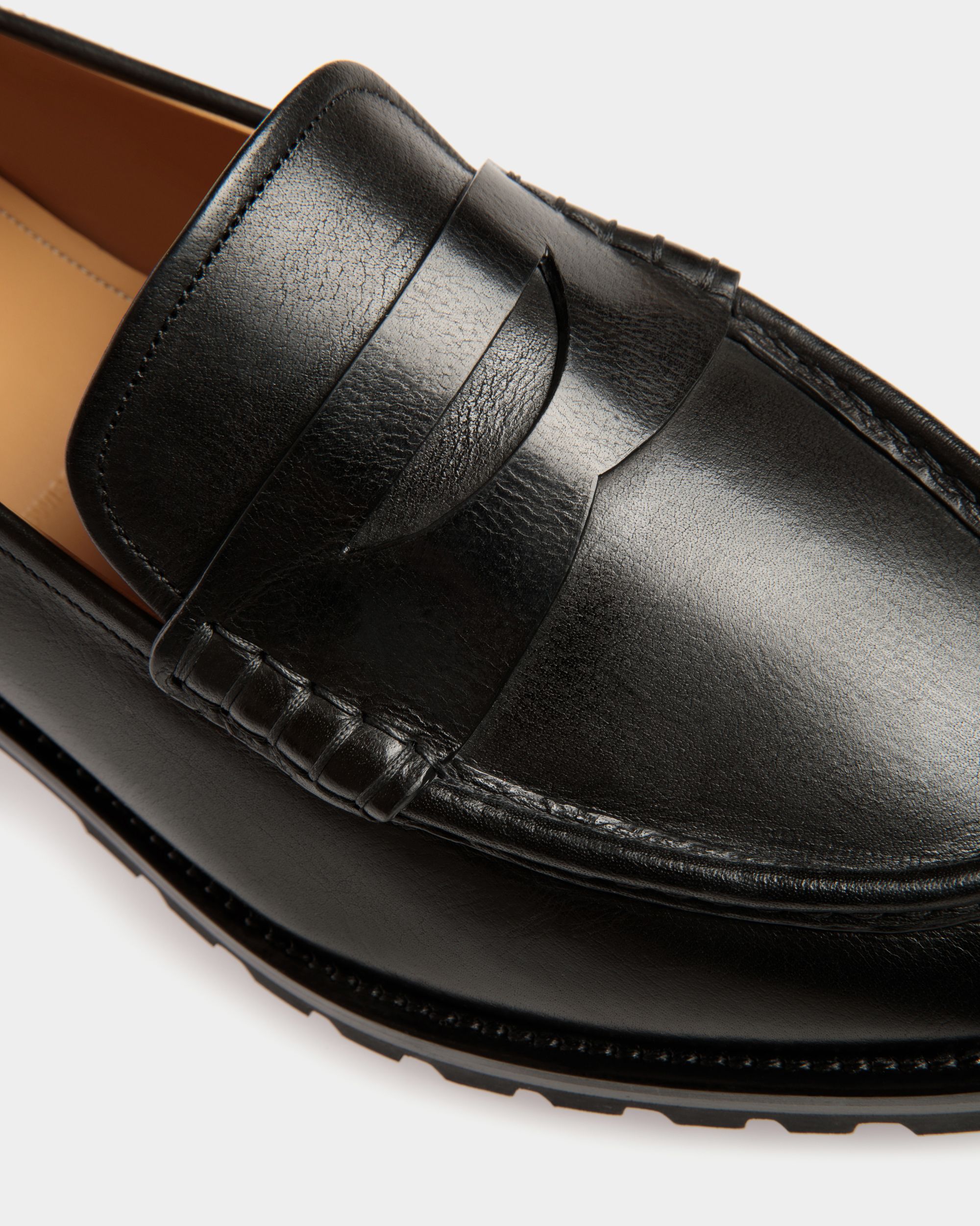 Mocassin Solaria En Cuir Noir - Homme - Bally - 06