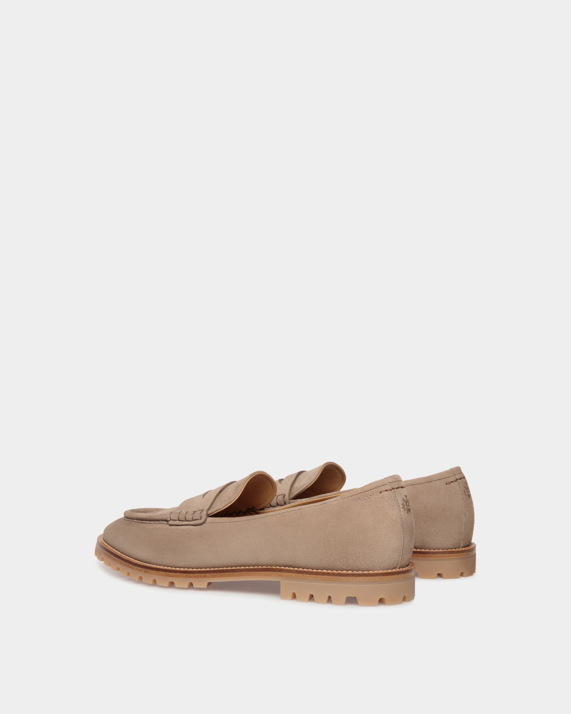 Mocassin Solaria En Daim Taupe - Homme - Bally - 04