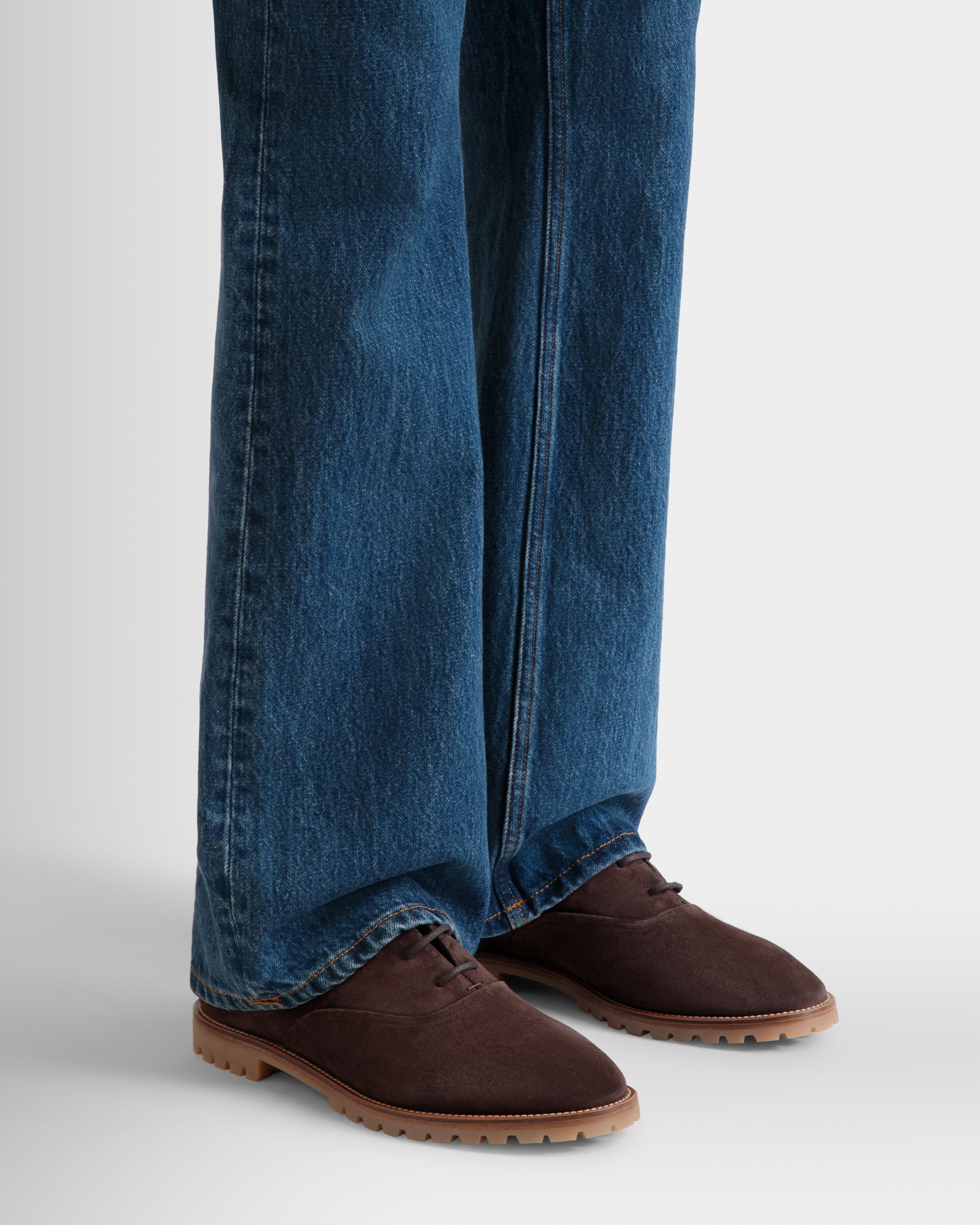 Richelieu Solaria En Daim Ebano - Homme - Bally - 02