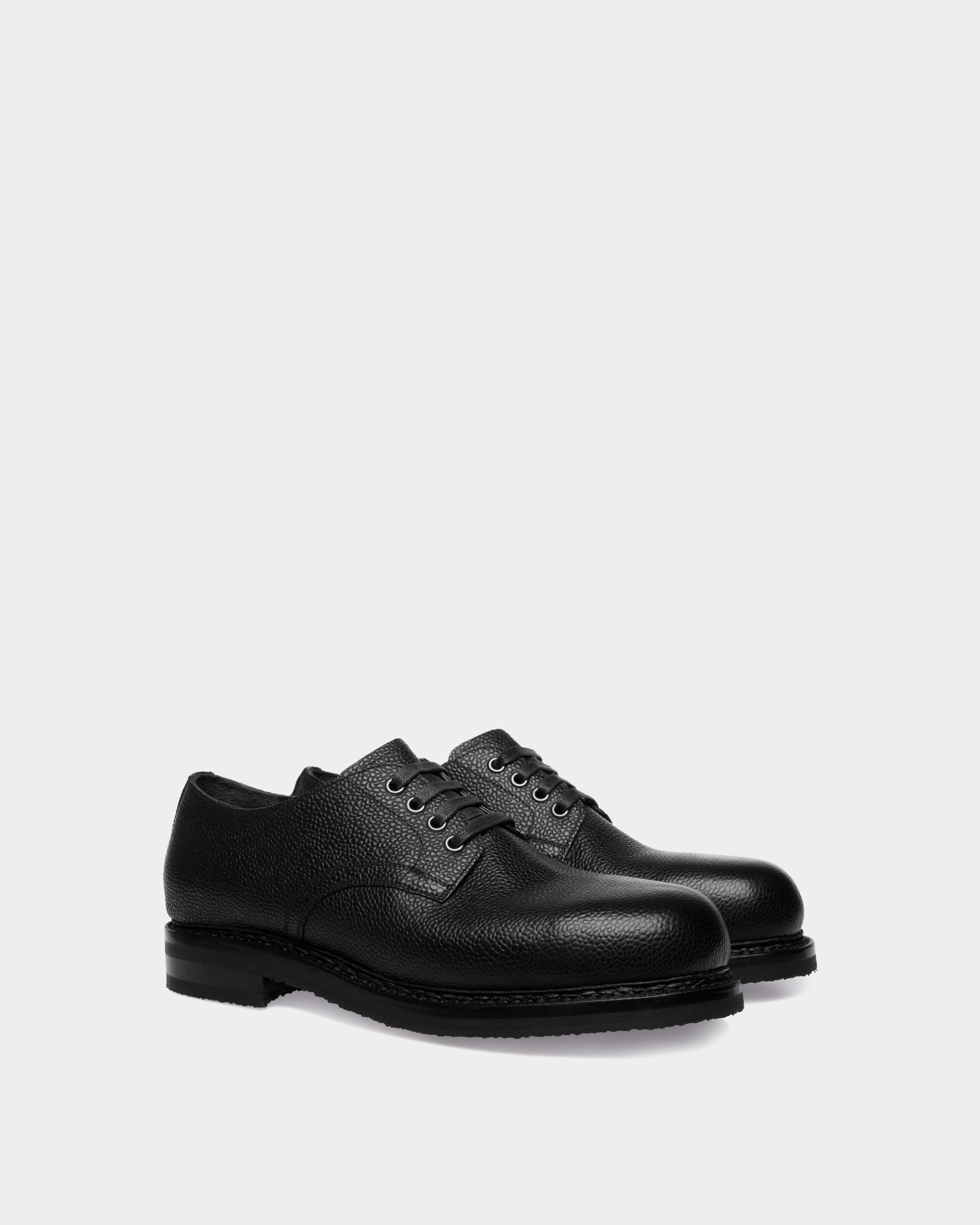 Derby Norwelt En Cuir Grainé Noir - Homme - Bally - 02