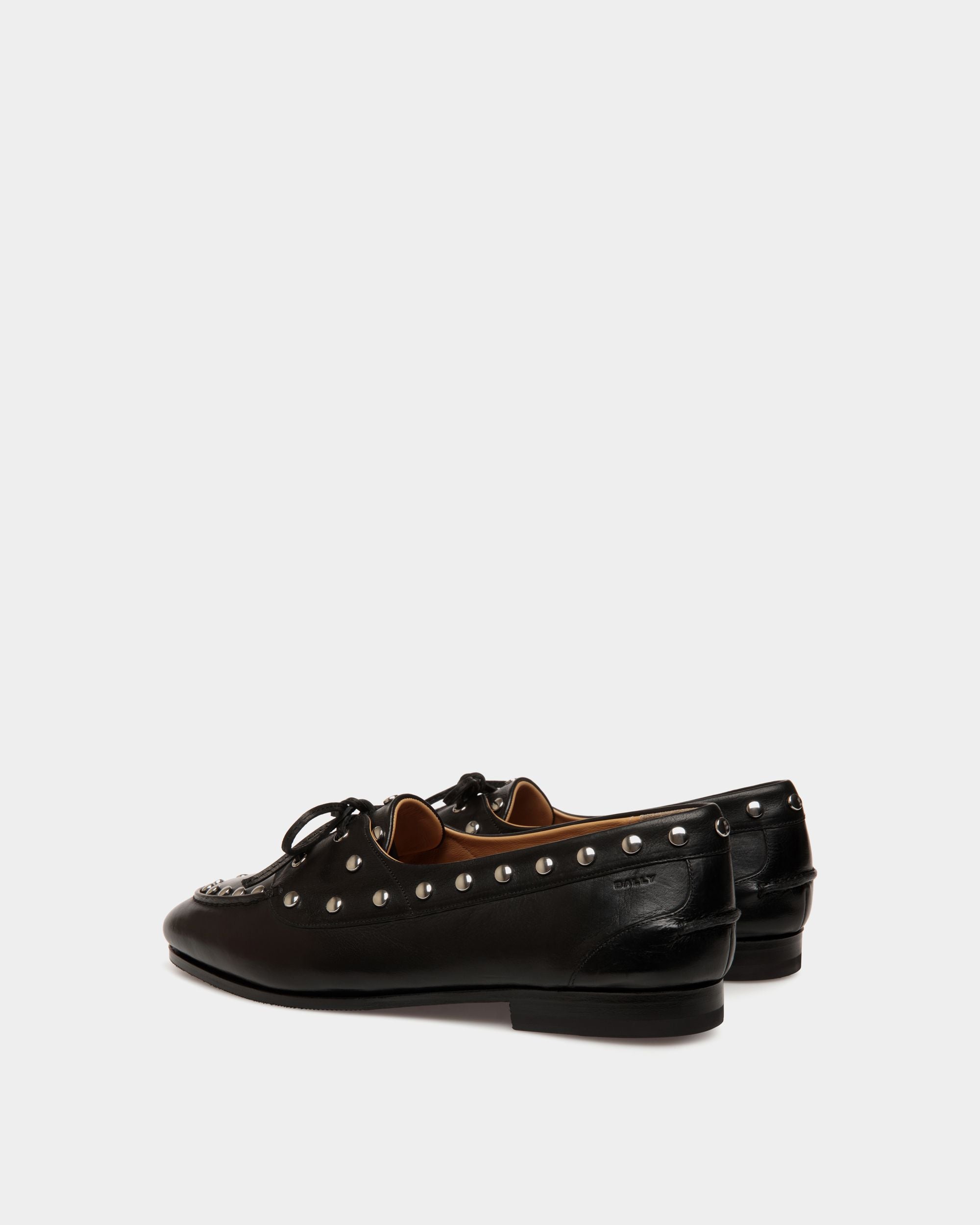 Mocassin Plume En Cuir Noir - Homme - Bally - 03
