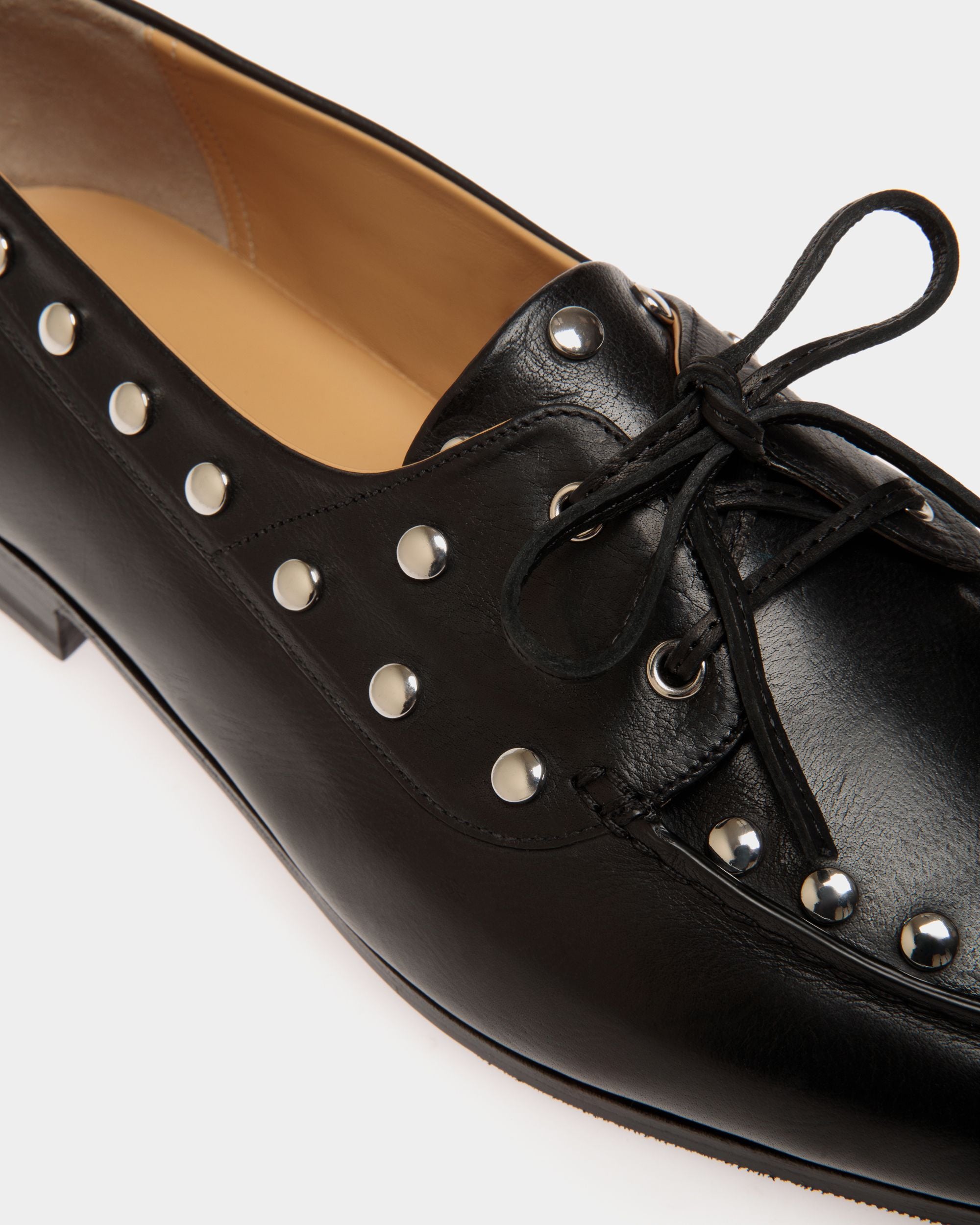 Mocassin Plume En Cuir Noir - Homme - Bally - 05