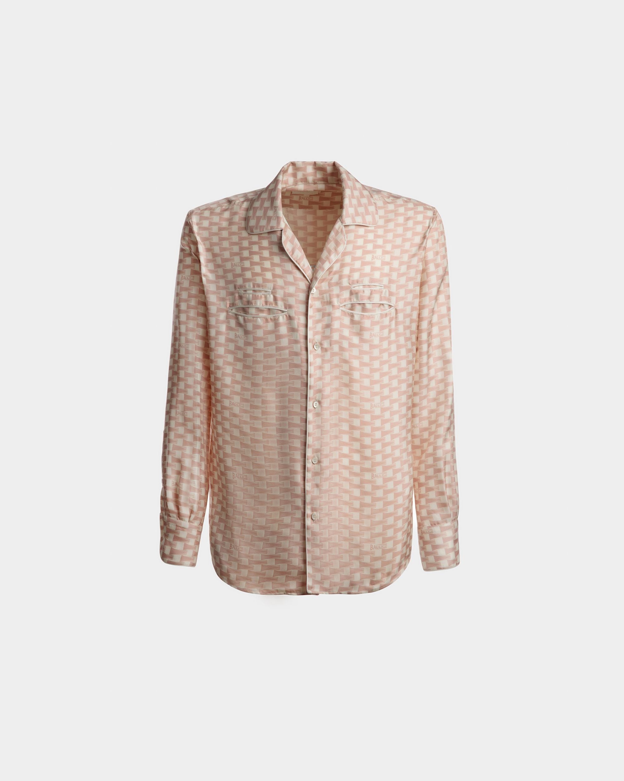Chemise imprimé Pennant En soie couleur Dusty Petal - Homme - Bally - 01