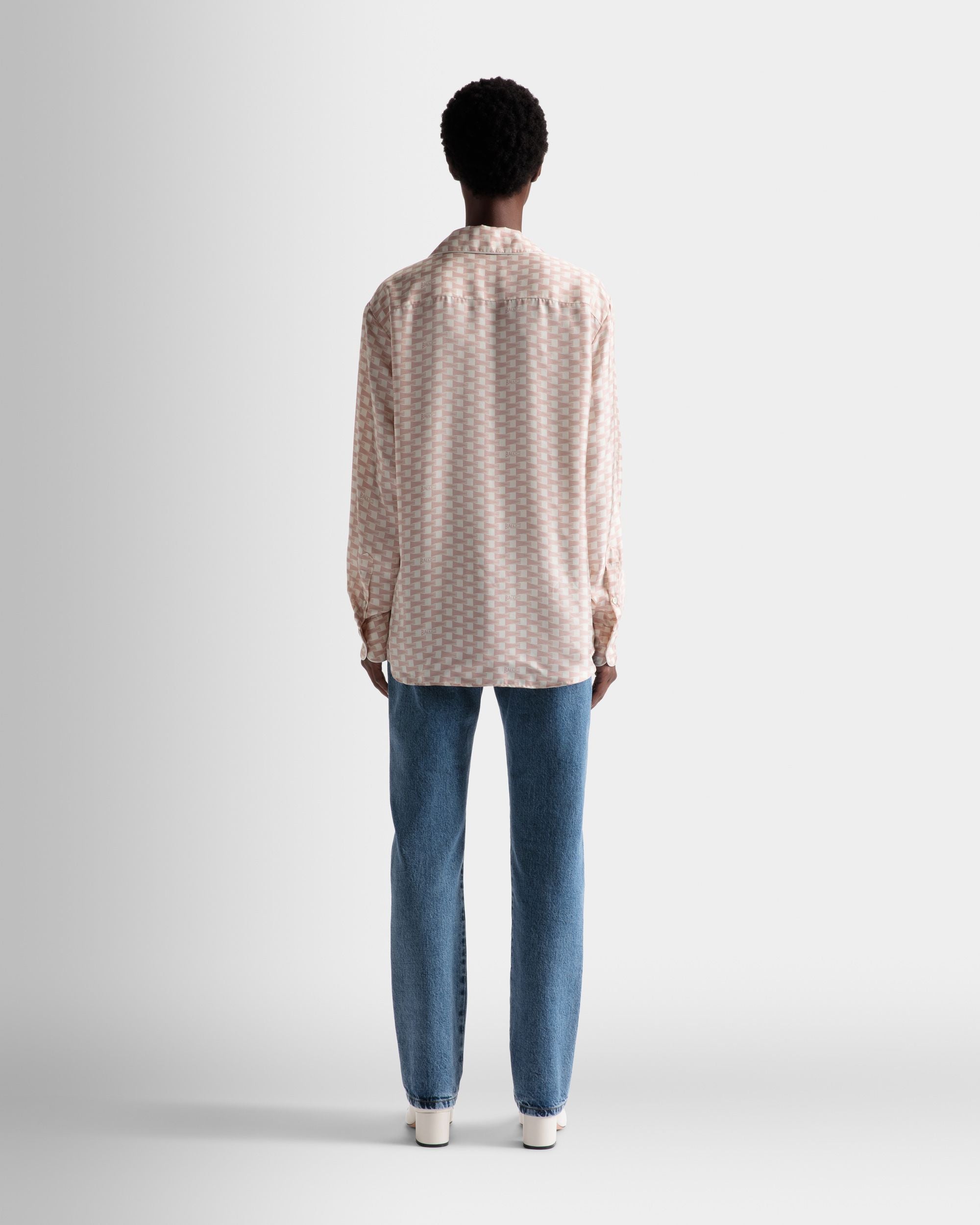 Chemise imprimé Pennant En soie couleur Dusty Petal - Homme - Bally - 06