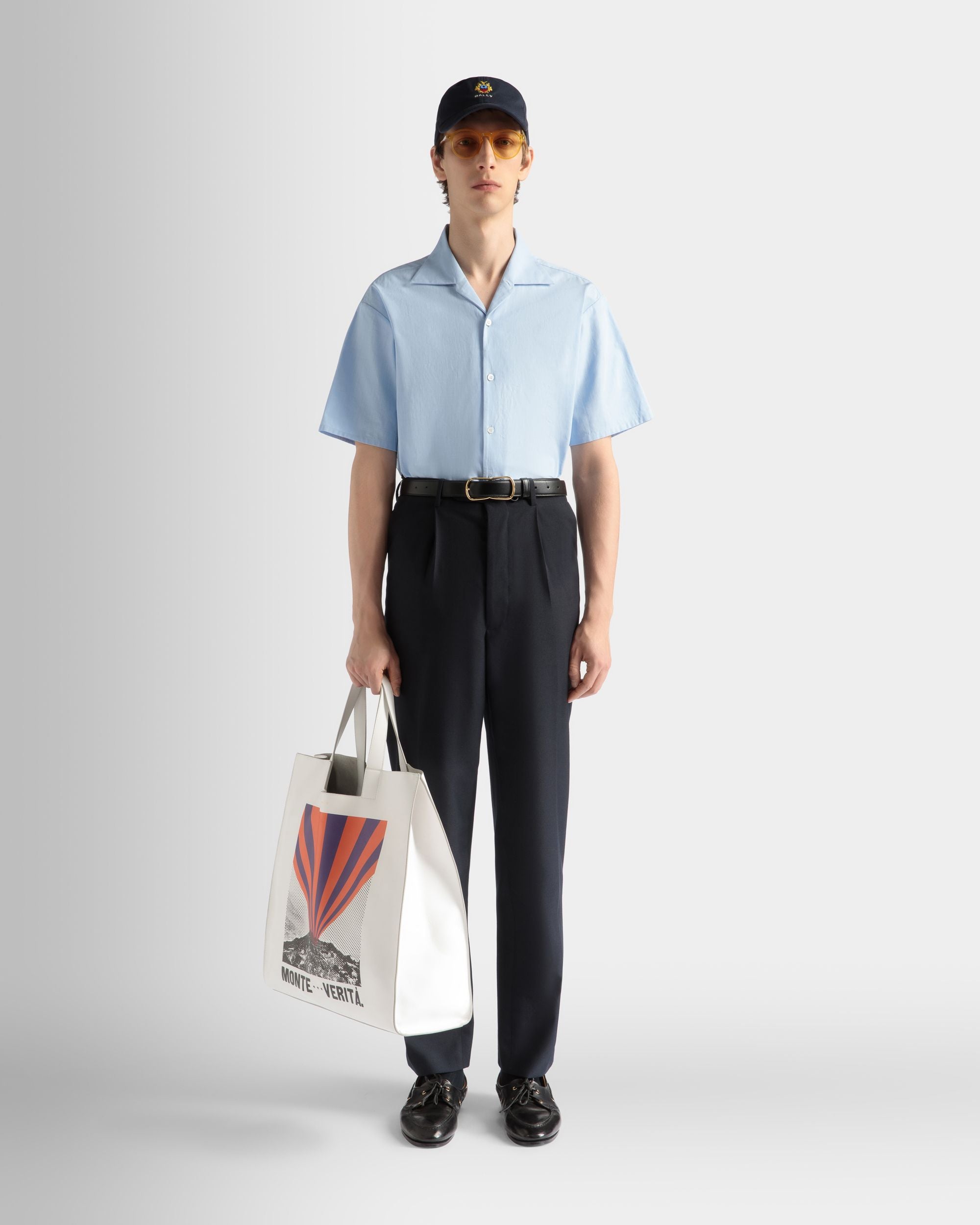 Chemise En Coton Light Blue - Homme - Bally - 02