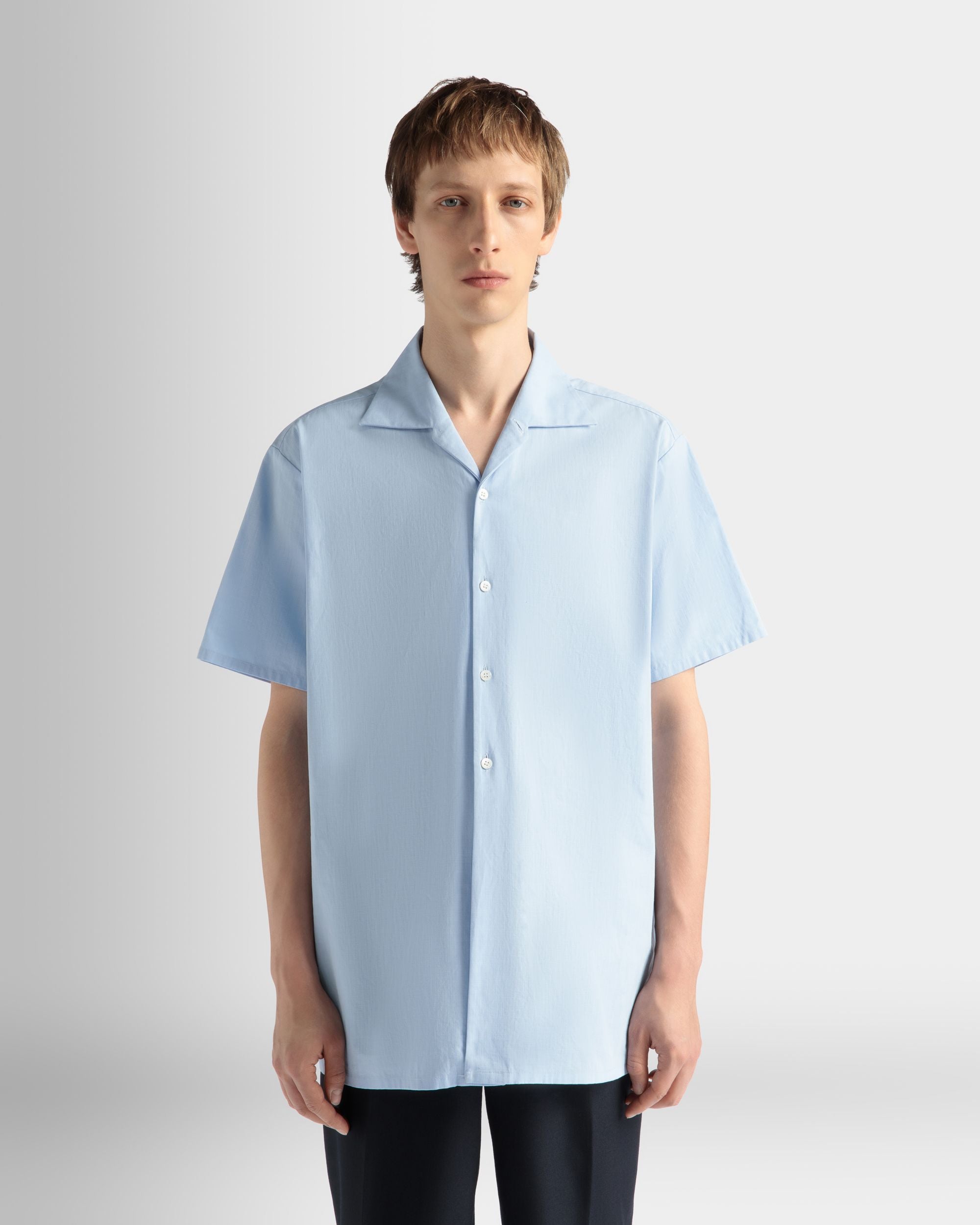 Chemise En Coton Light Blue - Homme - Bally - 03