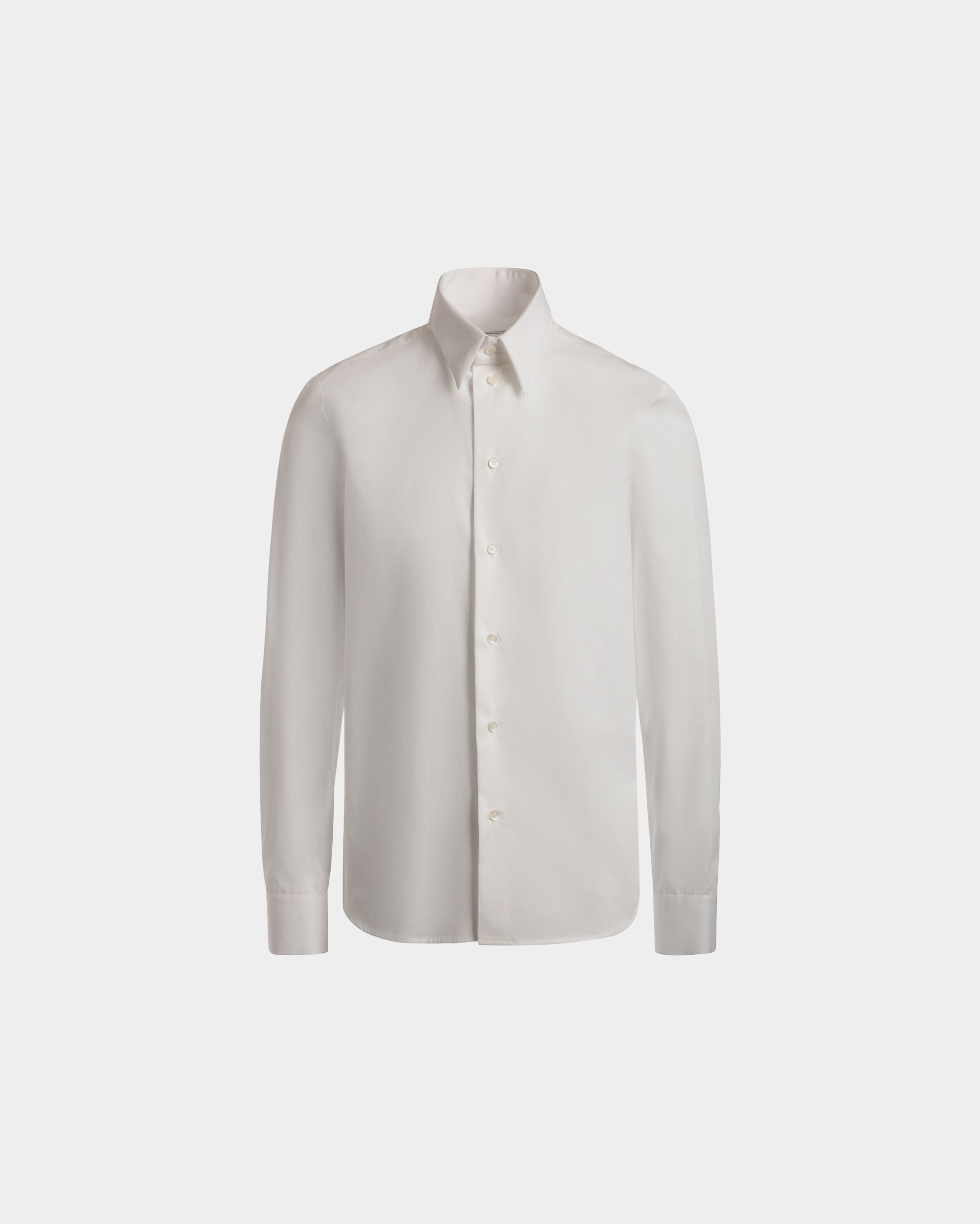 T-Shirt À Manches Longues En Coton Blanc - Homme - Bally - 01