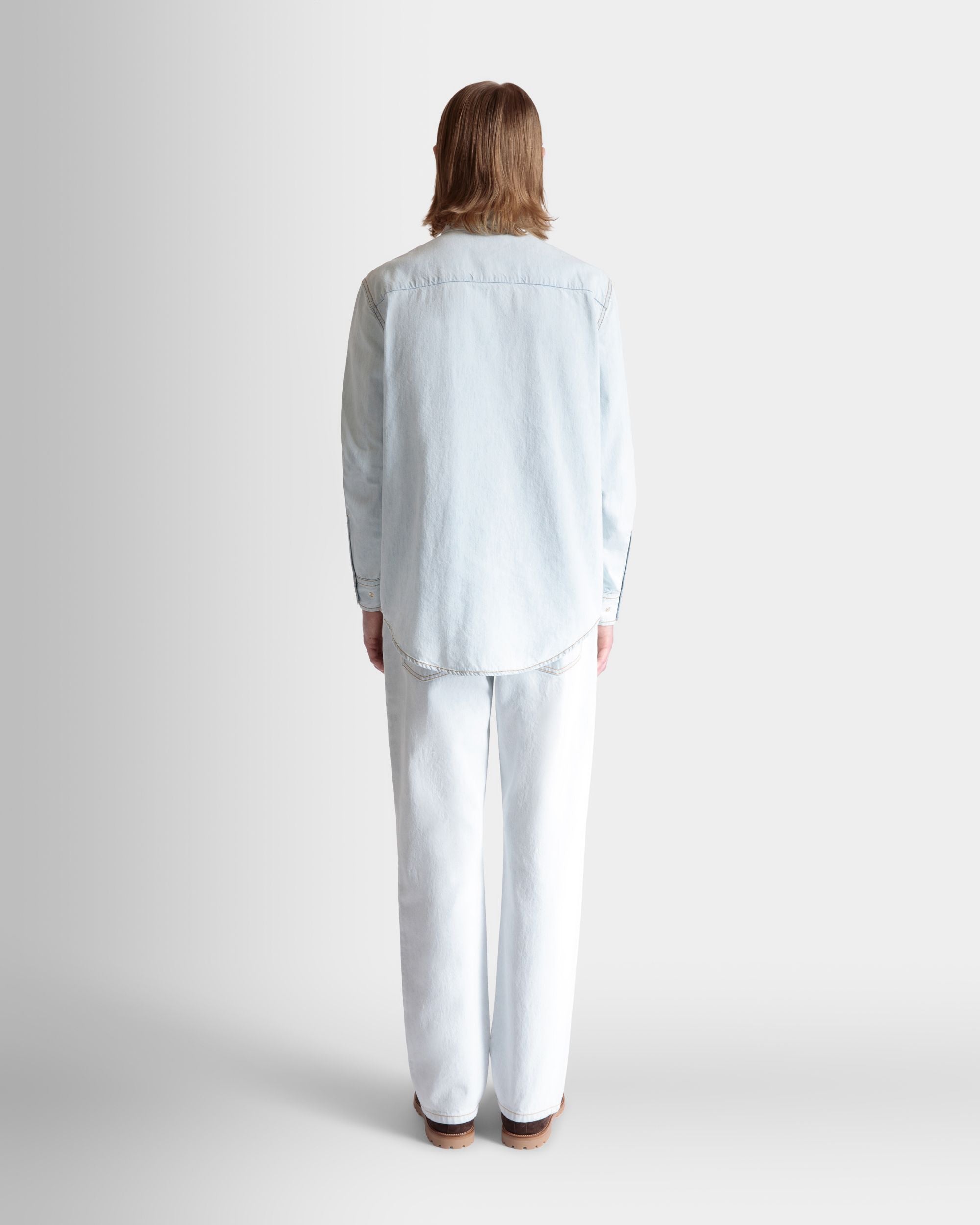 Chemise À Manches Longues En Coton Light Blue - Homme - Bally - 06