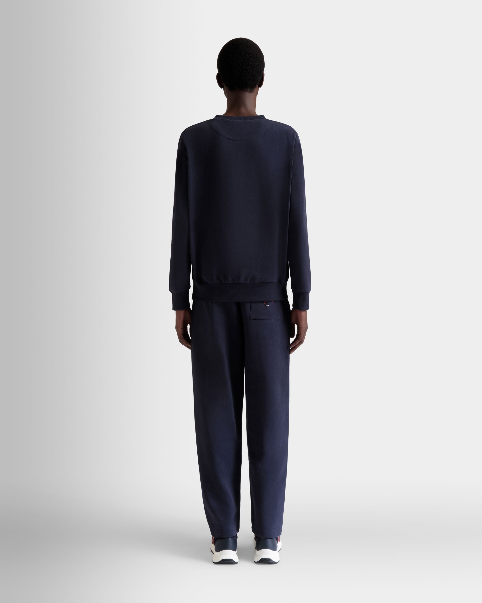 Sweat-Shirt Ras-Du-Cou En Coton Navy Blue - Homme - Bally - 06