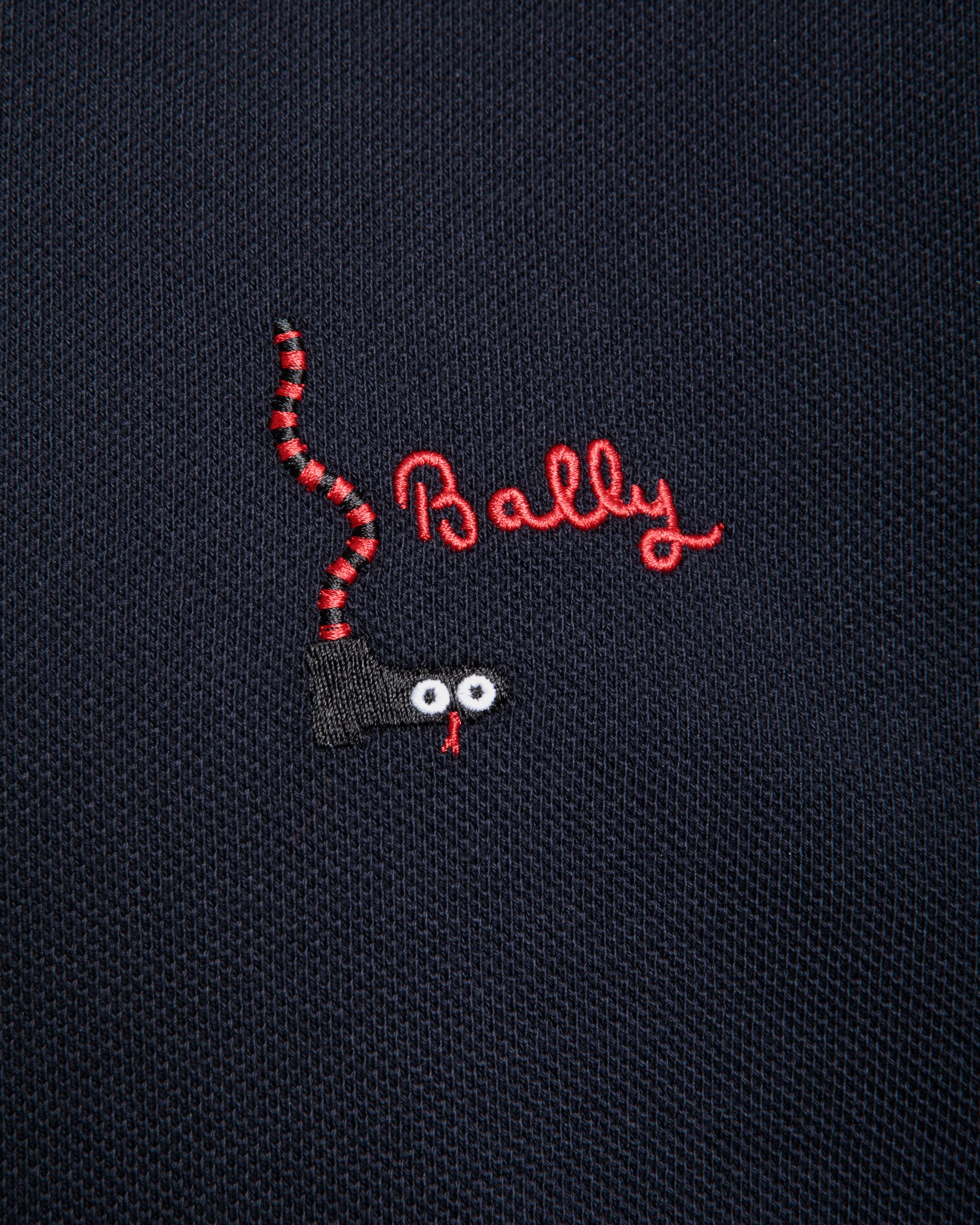 Polo En Coton Navy Blue - Homme - Bally - 04