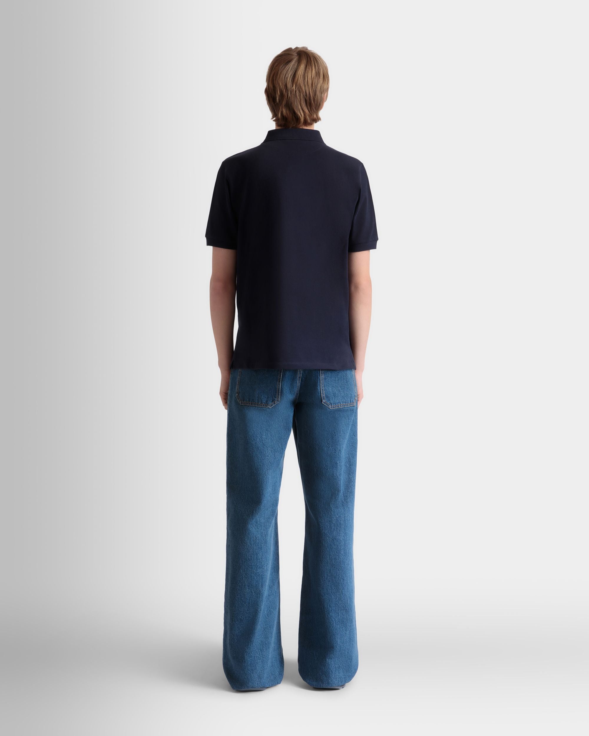 Polo En Coton Navy Blue - Homme - Bally - 06