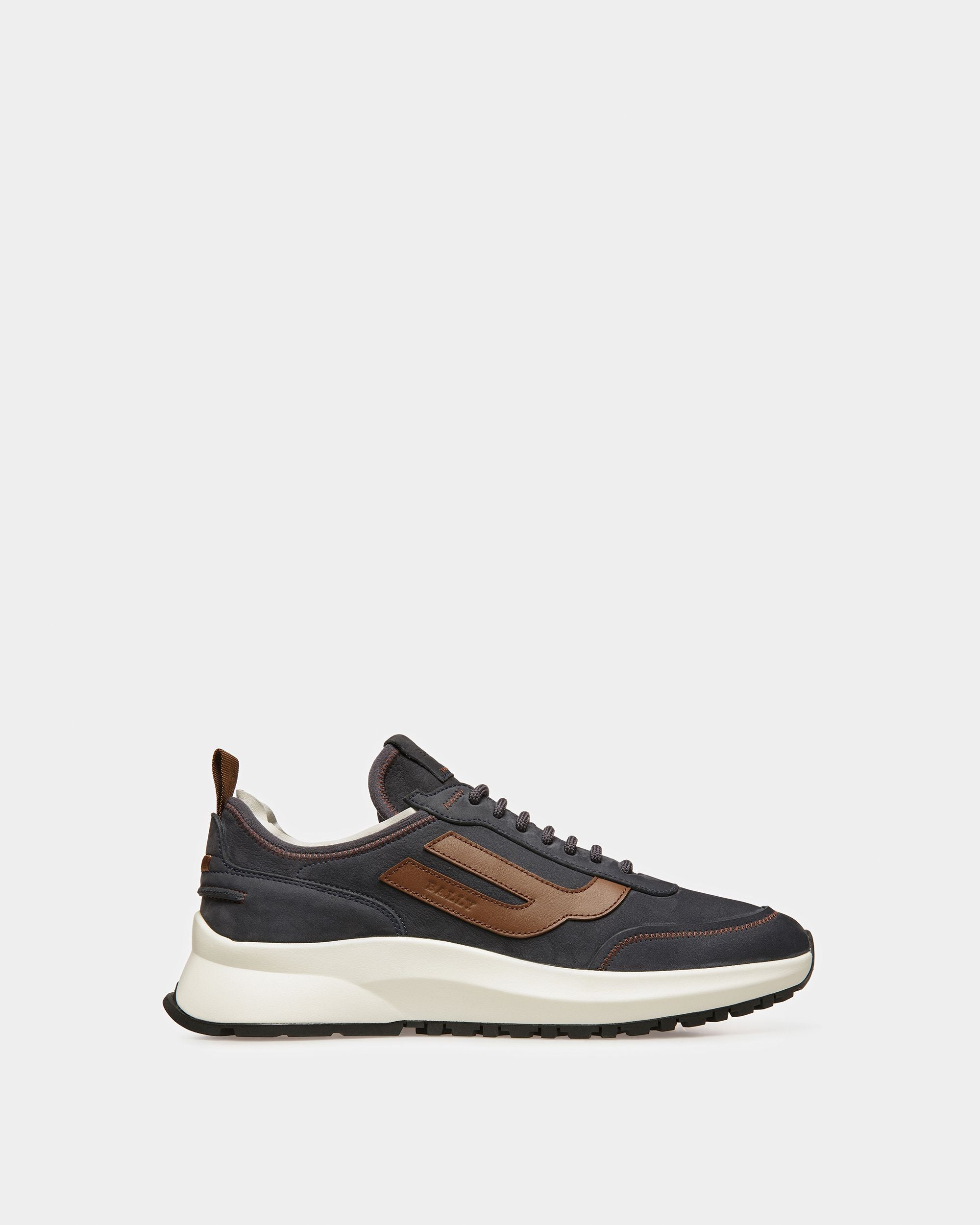 Darys Sneakers En Cuir Bleu Nuit Et Marron - Homme - Bally - 01