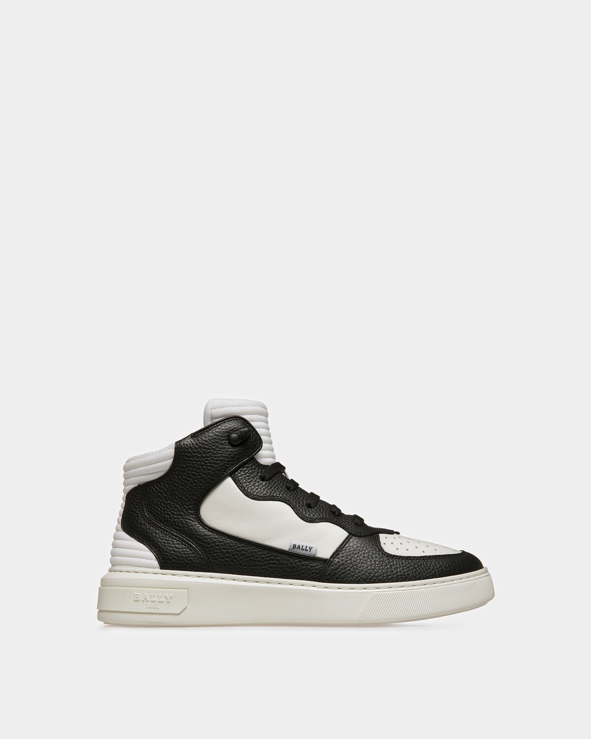 Martyn Sneakers Noires Et Blanches En Cuir Et Tissu - Homme - Bally - 01