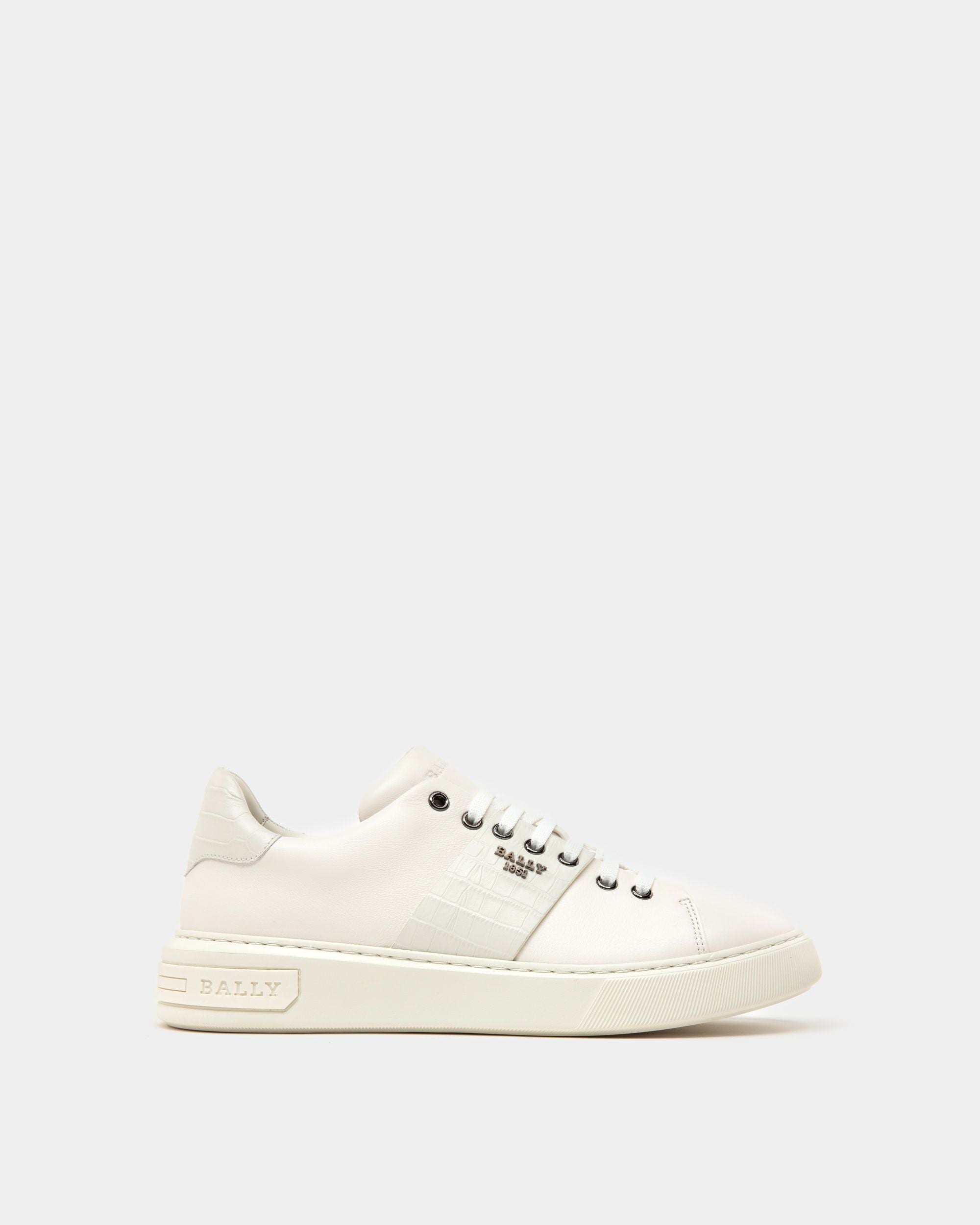 Mattye Sneakers En Cuir Blanc - Homme - Bally - 01