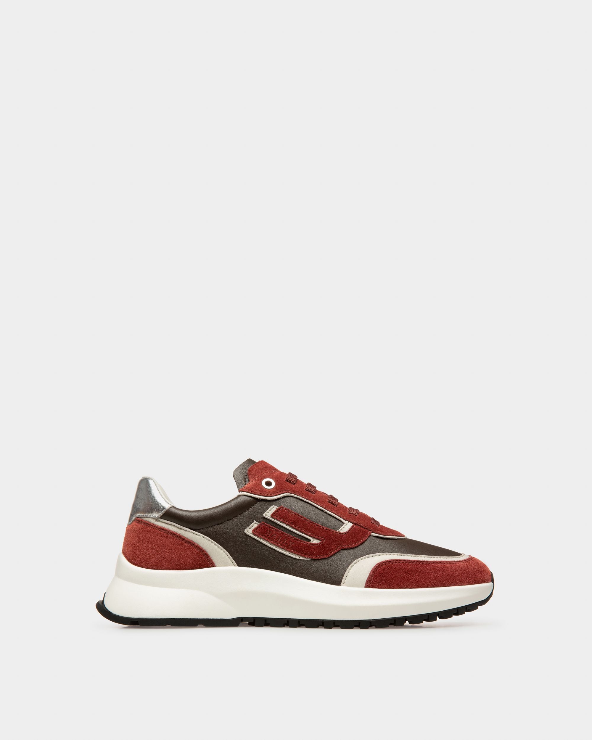 Demmy Sneakers En Cuir Rouge Heritage Et Marron - Homme - Bally - 01