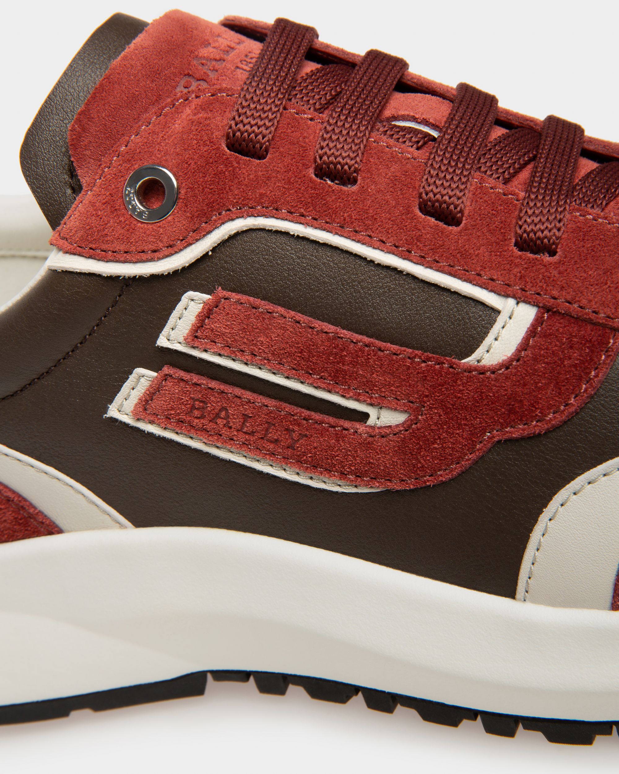 Demmy Sneakers En Cuir Rouge Heritage Et Marron - Homme - Bally - 05