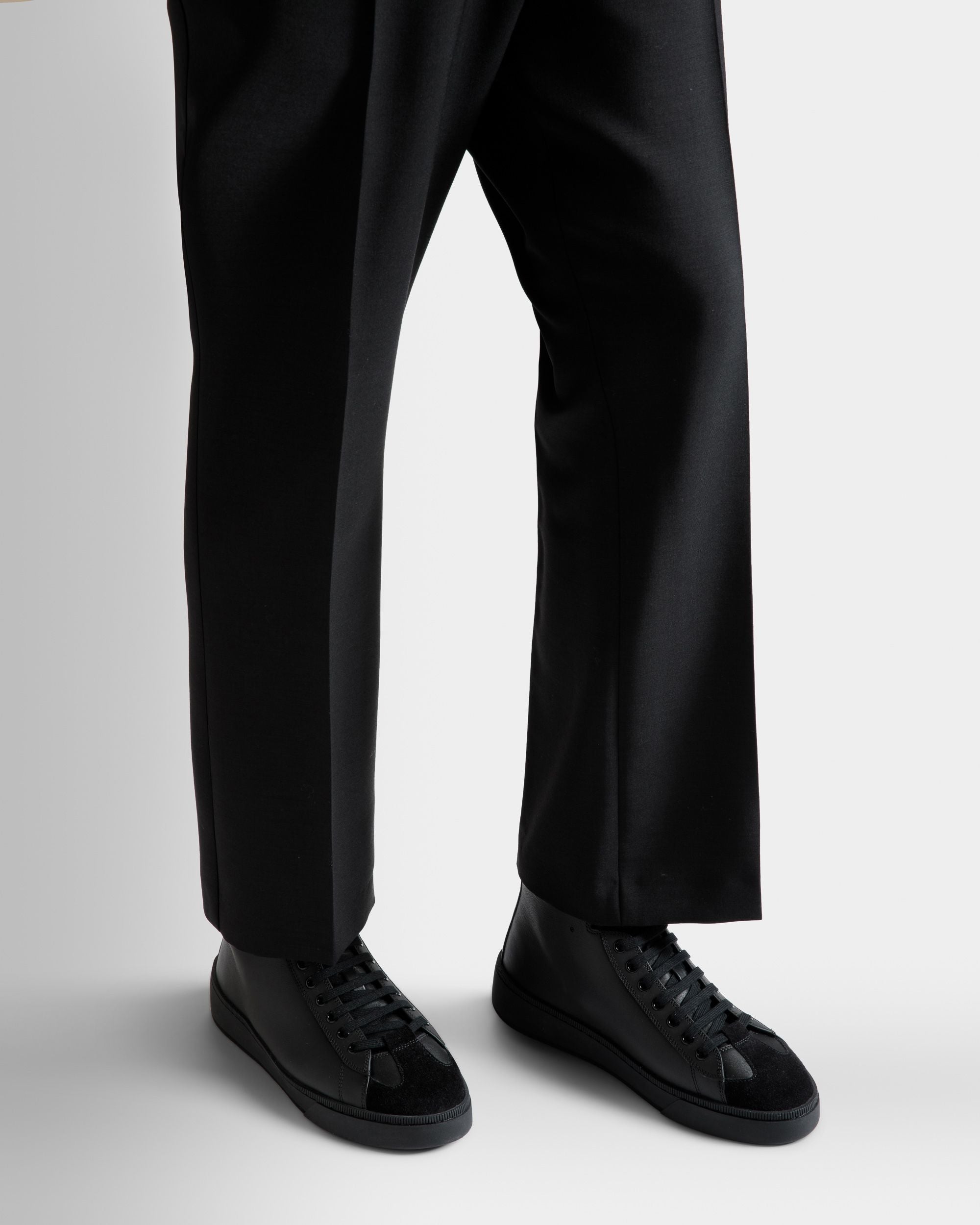 Sneakers Raise En cuir noir et imprimé python - Homme - Bally - 02