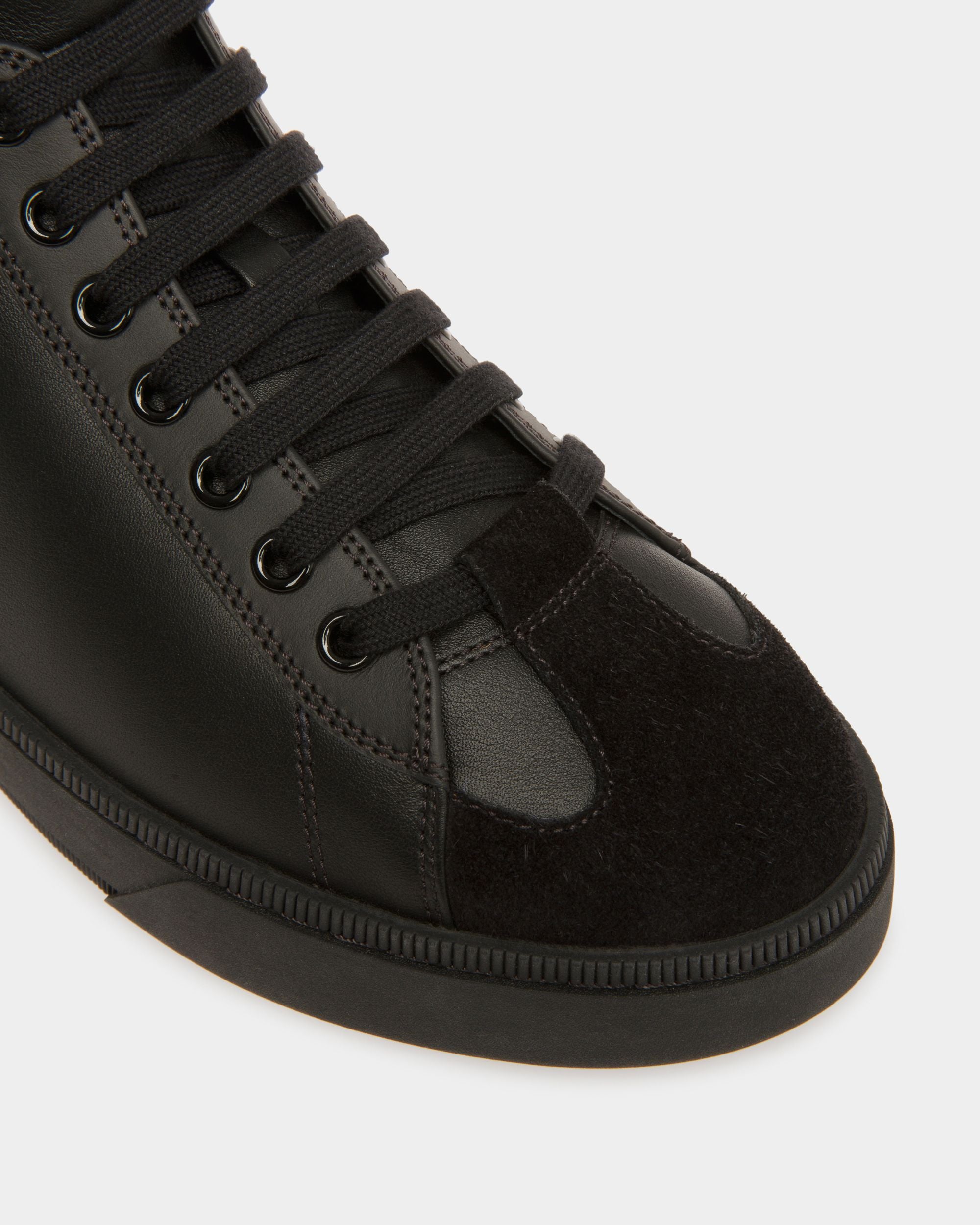 Sneakers Raise En cuir noir et imprimé python - Homme - Bally - 06
