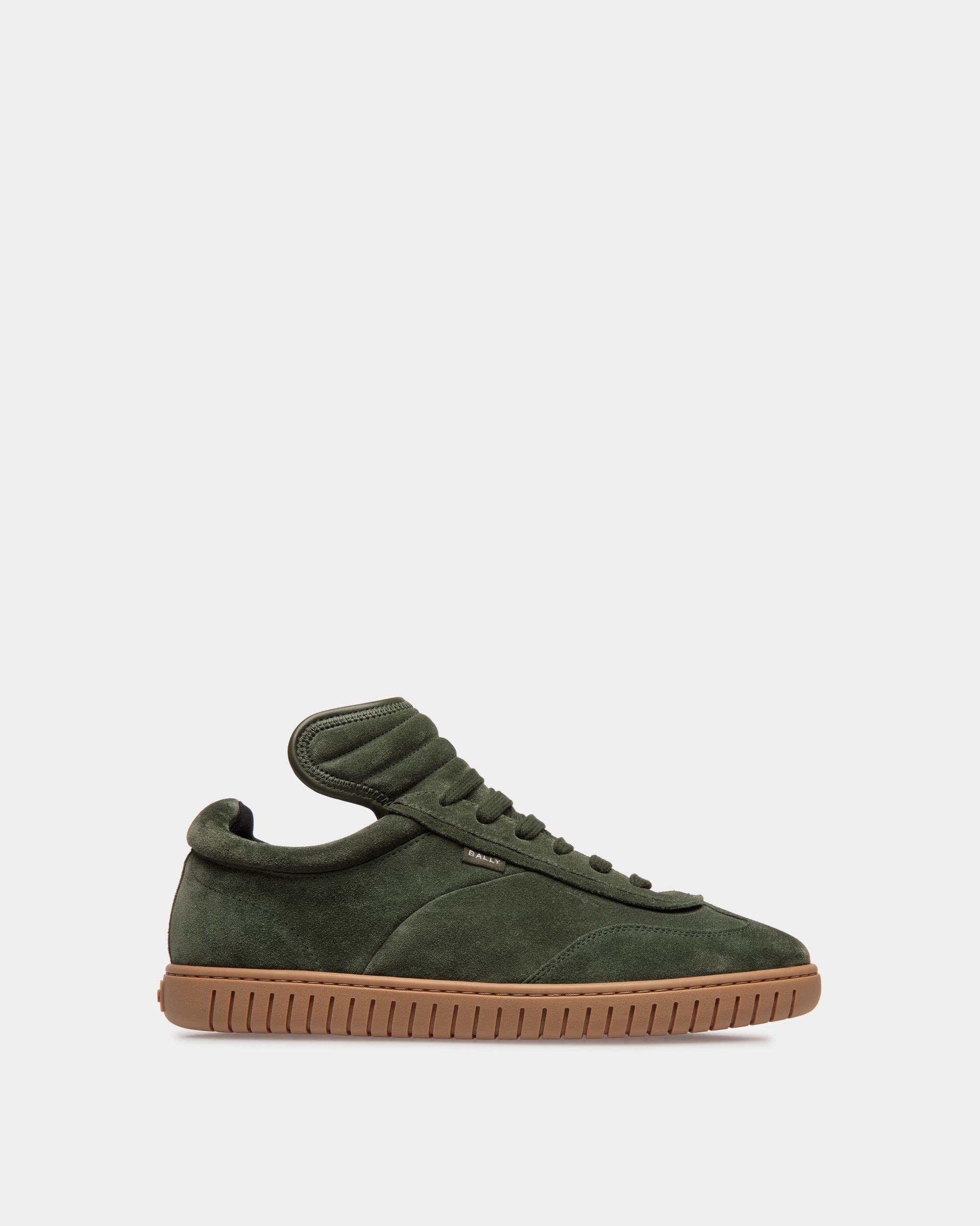 Sneakers Player En Cuir Vert Et Ambre - Homme - Bally - 01