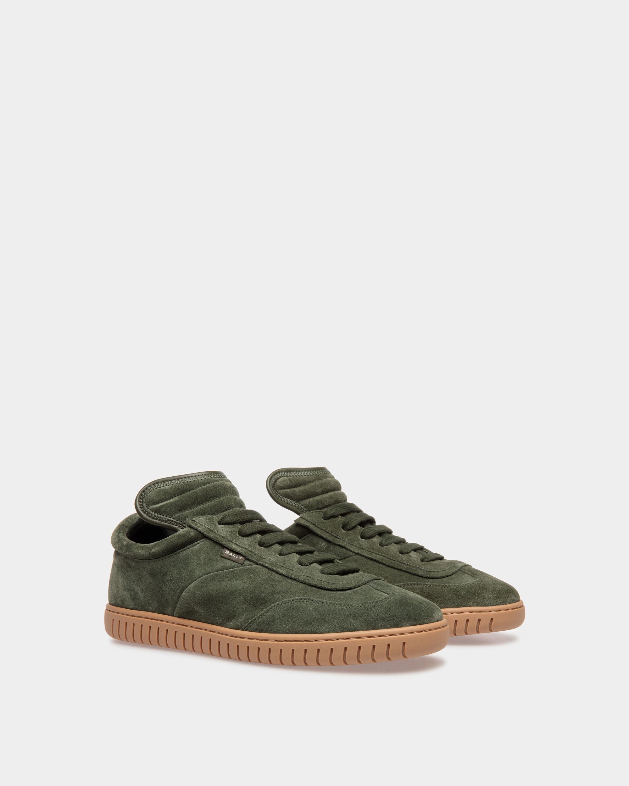 Sneakers Player En Cuir Vert Et Ambre - Homme - Bally - 03