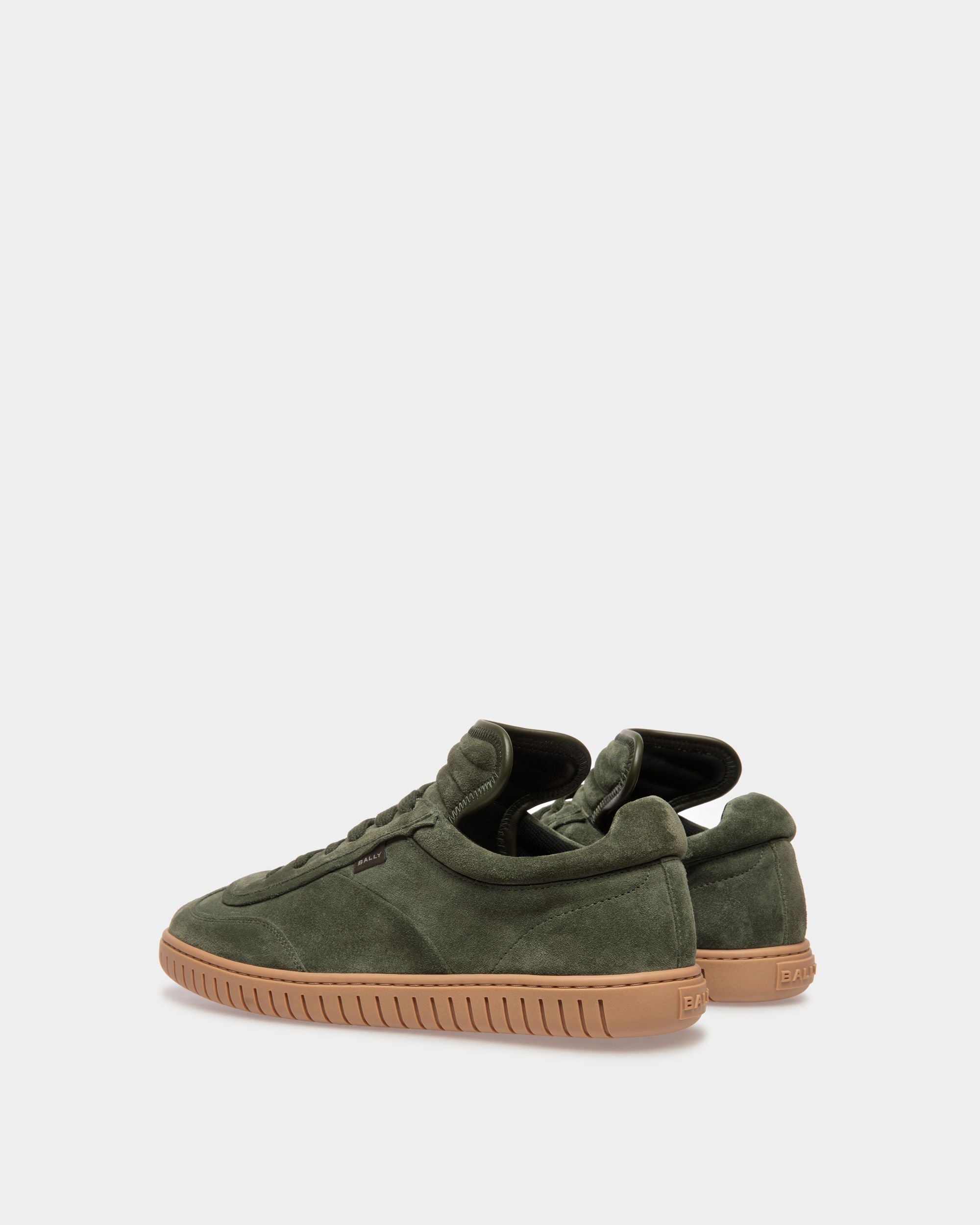 Sneakers Player En Cuir Vert Et Ambre - Homme - Bally - 04