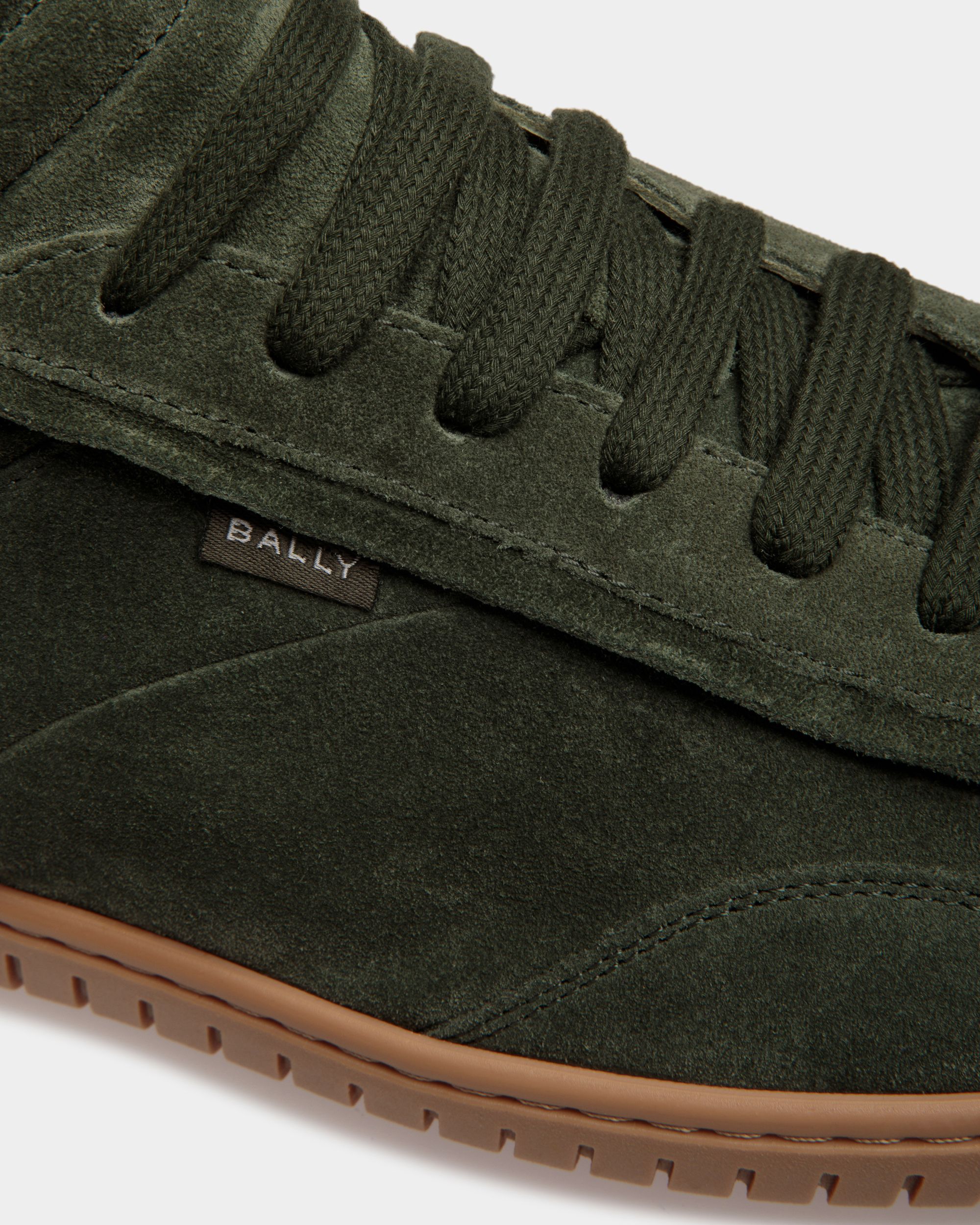 Sneakers Player En Cuir Vert Et Ambre - Homme - Bally - 06