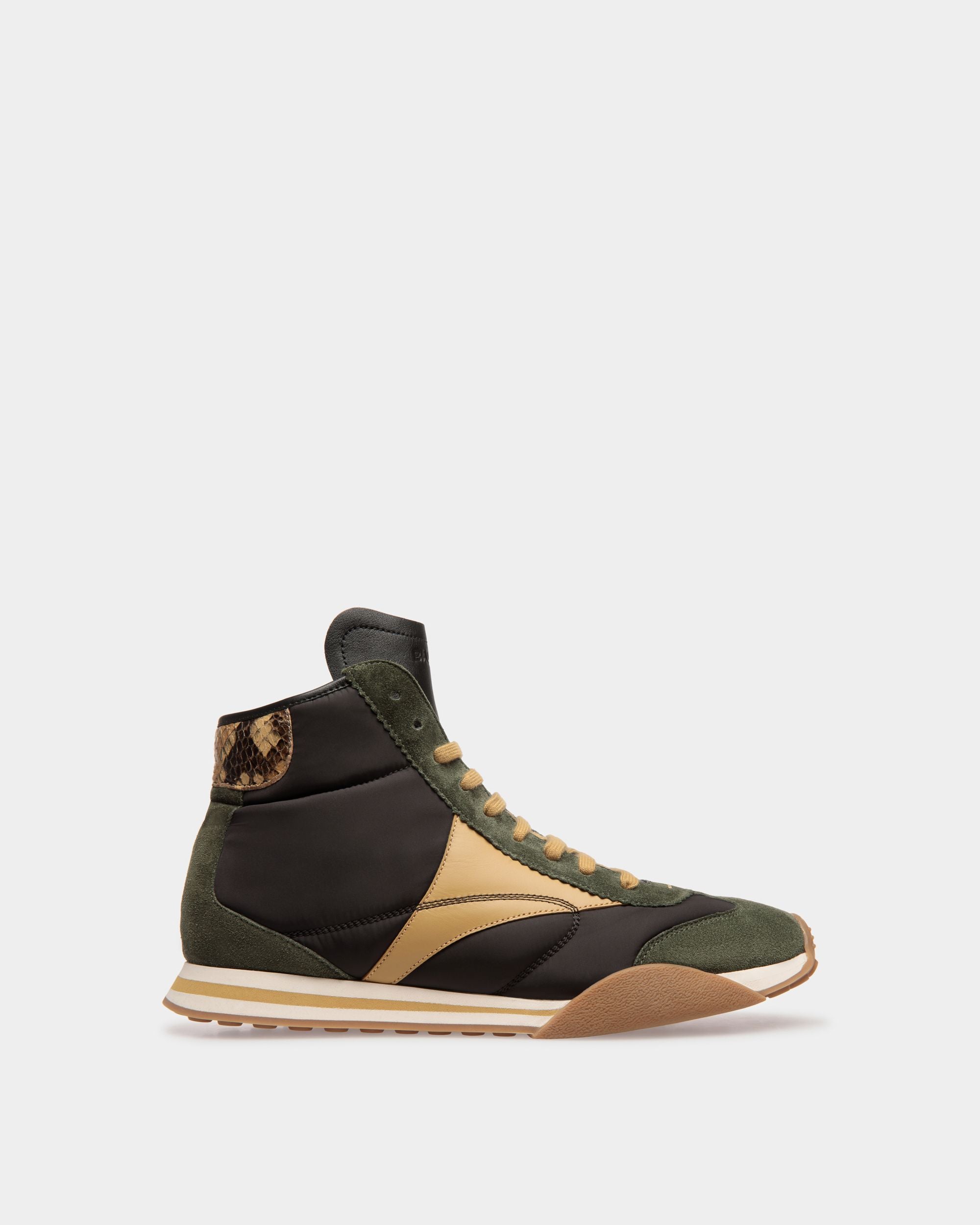 Sneakers Sussex En cuir et tissu vert et noir - Homme - Bally - 01