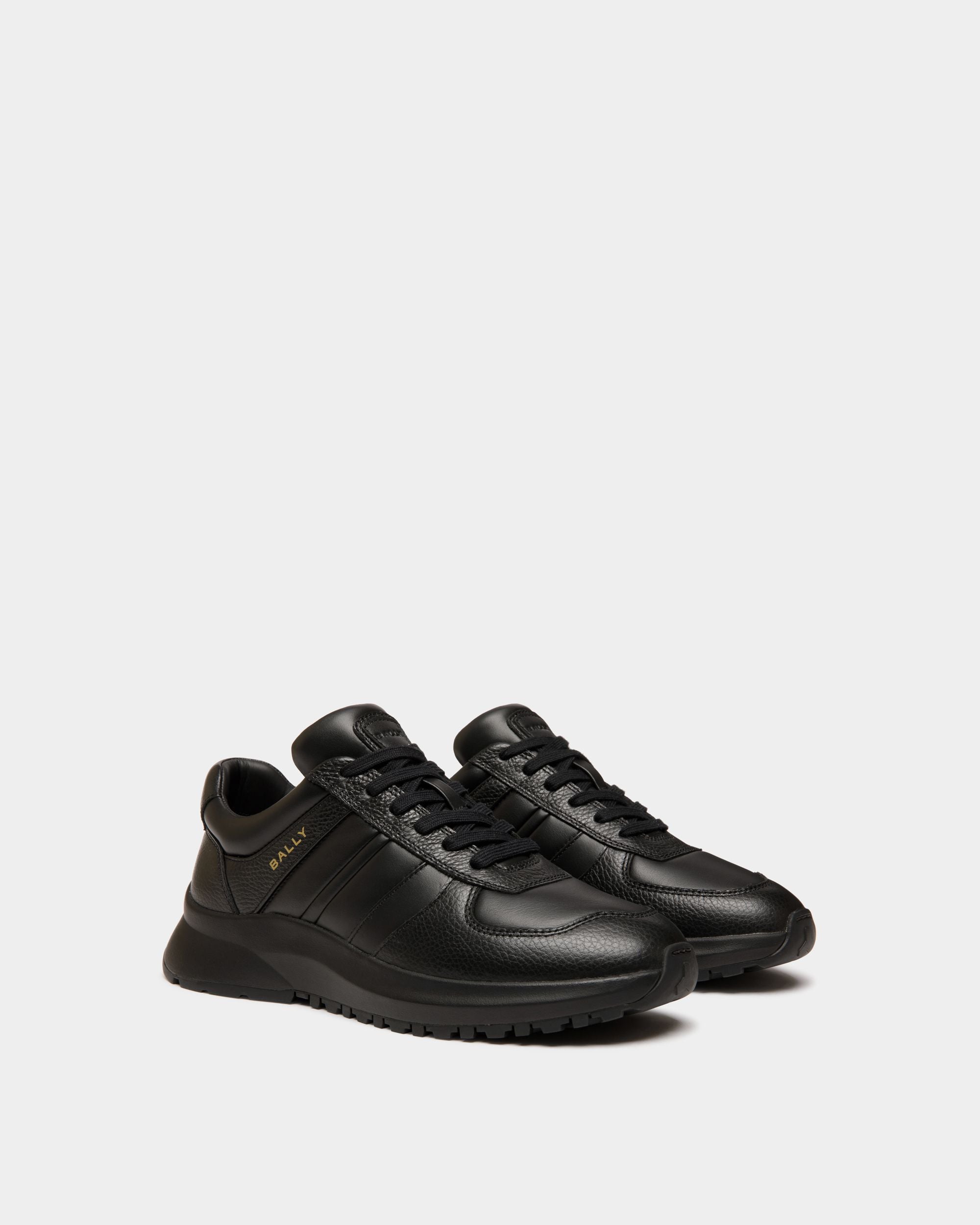 Sneaker Outline En Cuir Noir - Homme - Bally - 02