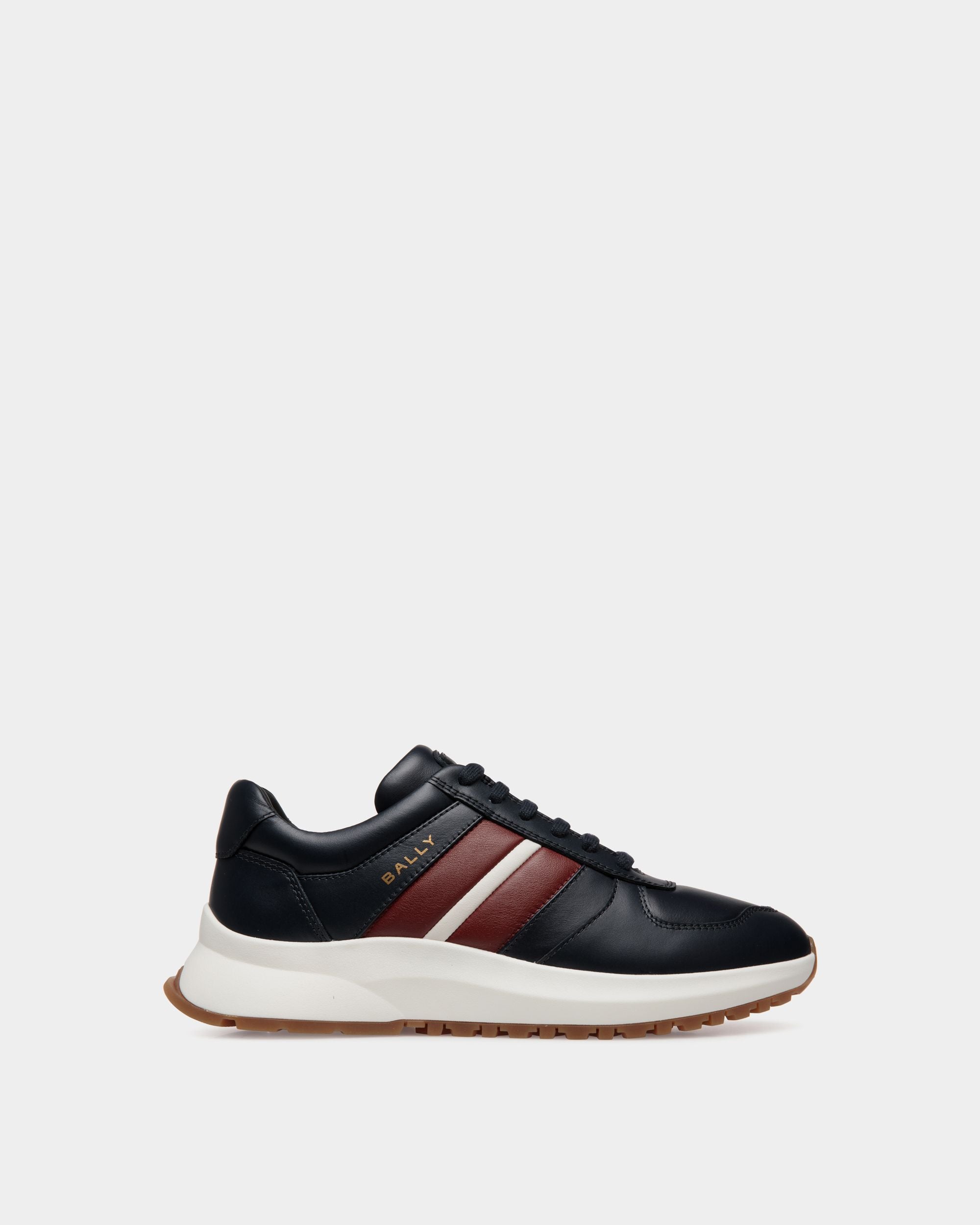 Sneaker Outline En Cuir Navy Blue - Homme - Bally - 01
