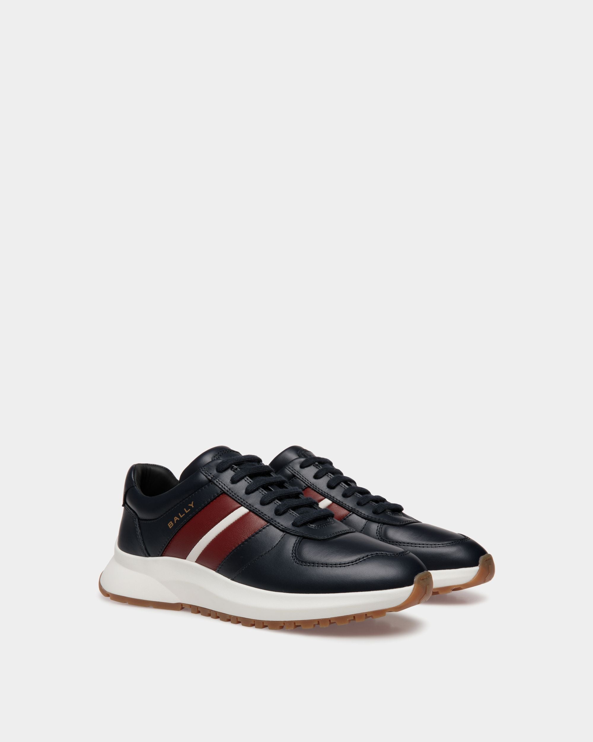 Sneaker Outline En Cuir Navy Blue - Homme - Bally - 02