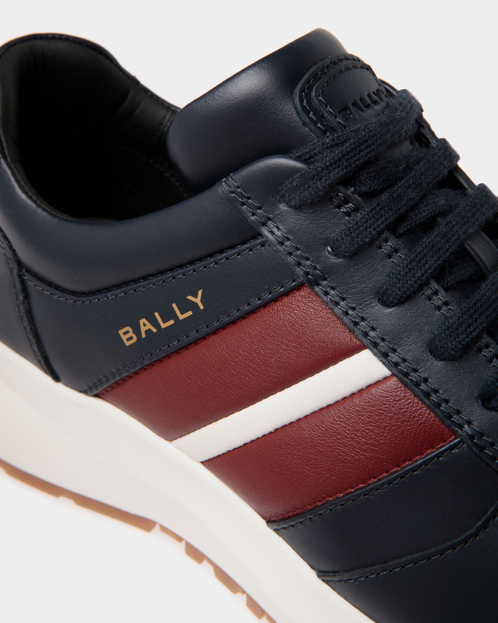 Sneaker Outline En Cuir Navy Blue - Homme - Bally - 04
