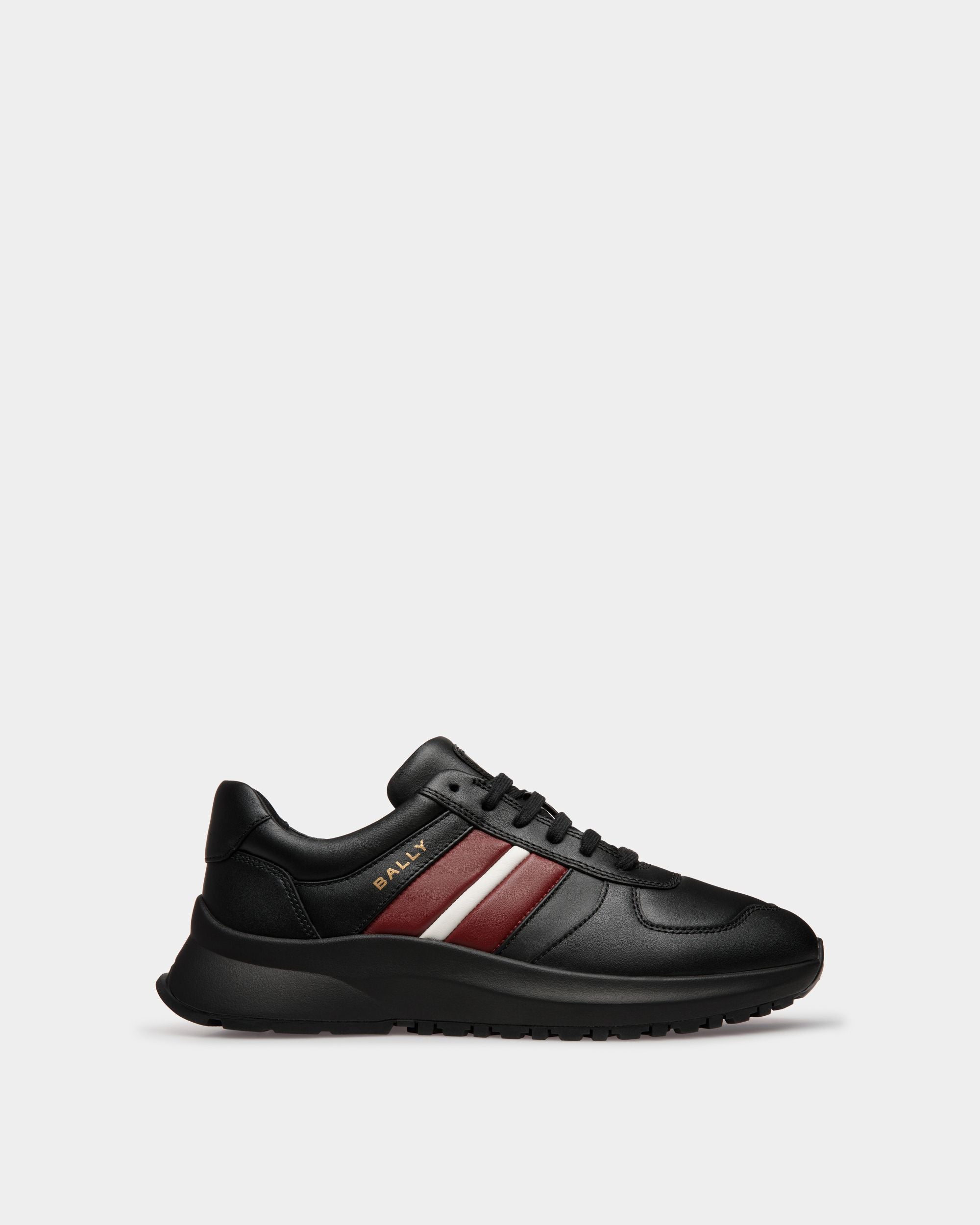 Sneaker Outline En Cuir Noir - Homme - Bally - 01