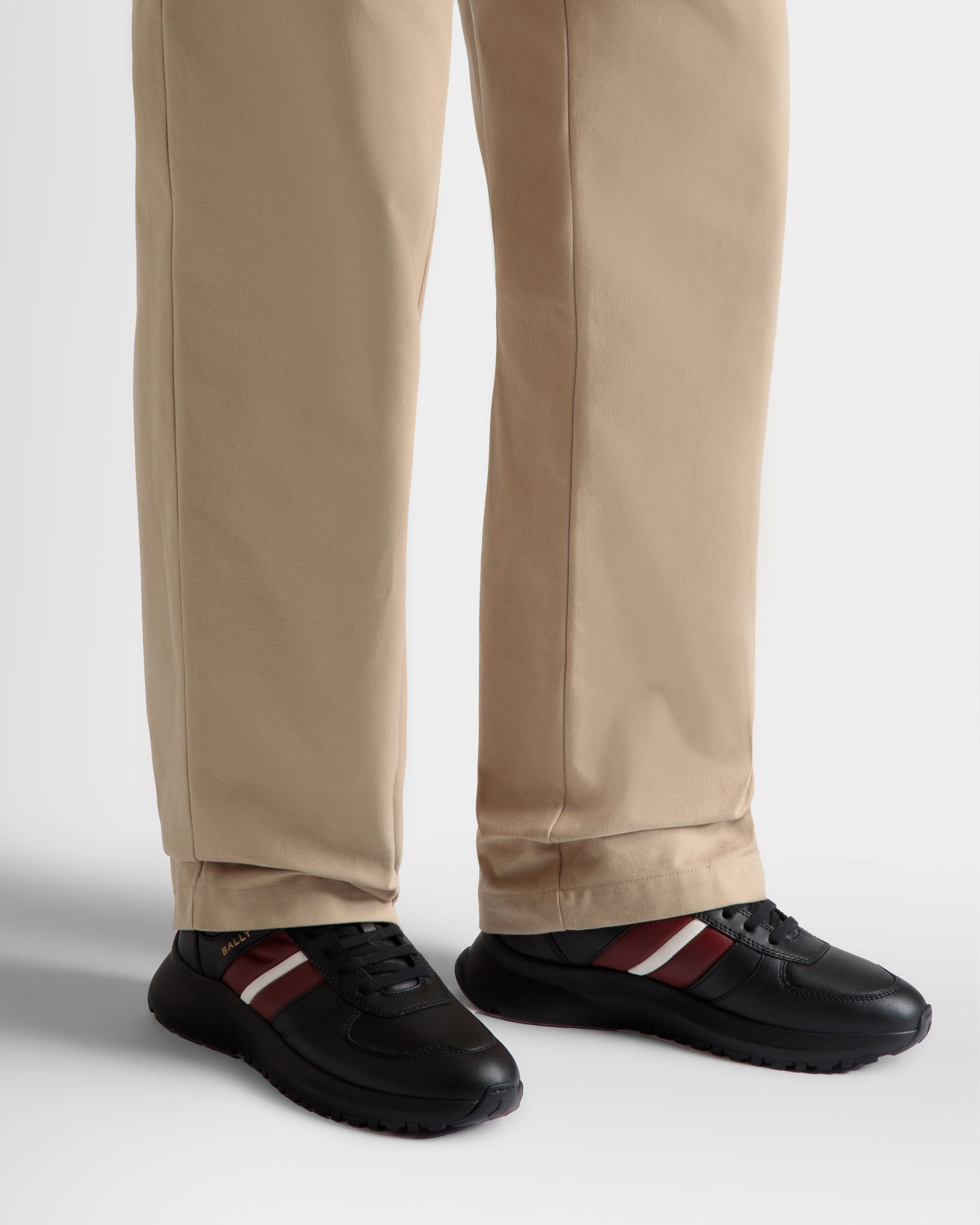 Sneaker Outline En Cuir Noir - Homme - Bally - 02